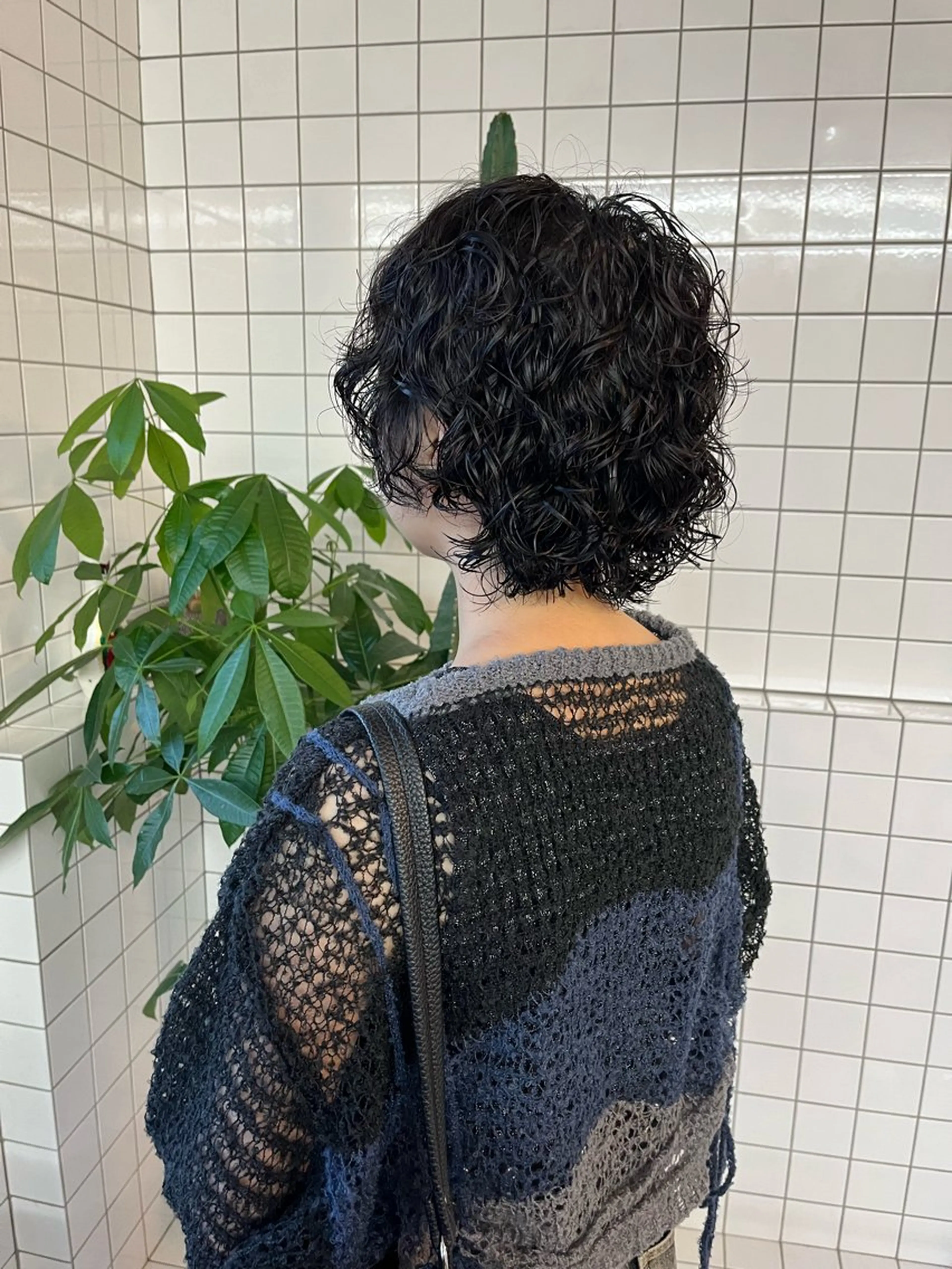 ショート パーマ ボブ 伸ばしかけ ボブパーマ/パーマ ウルフパーマのヘアスタイル