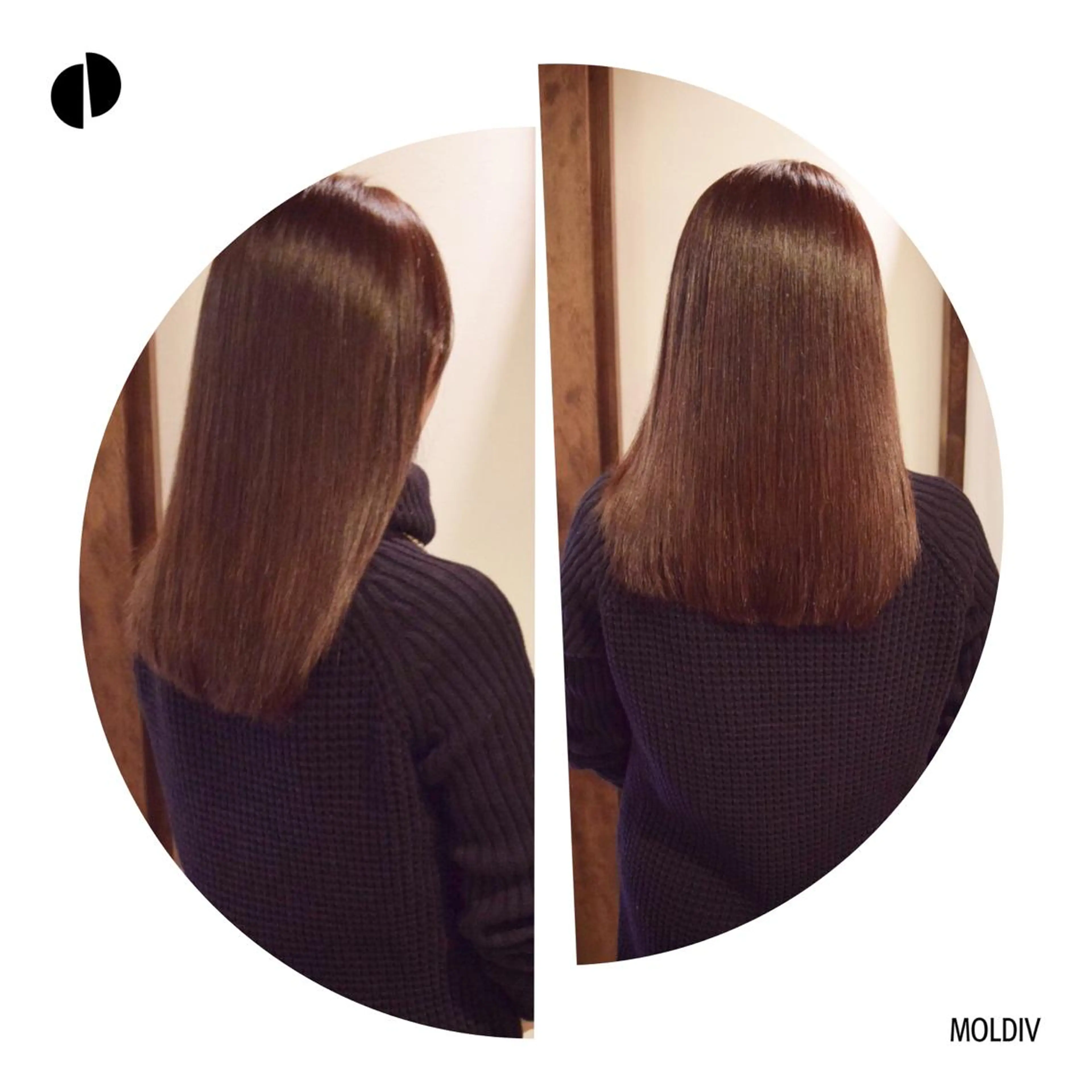 ミディアム カラー ブラウンカラー チョコレートブラウン ✨縮毛矯正✨髪質改善 ナカシマ ユミのヘアスタイル