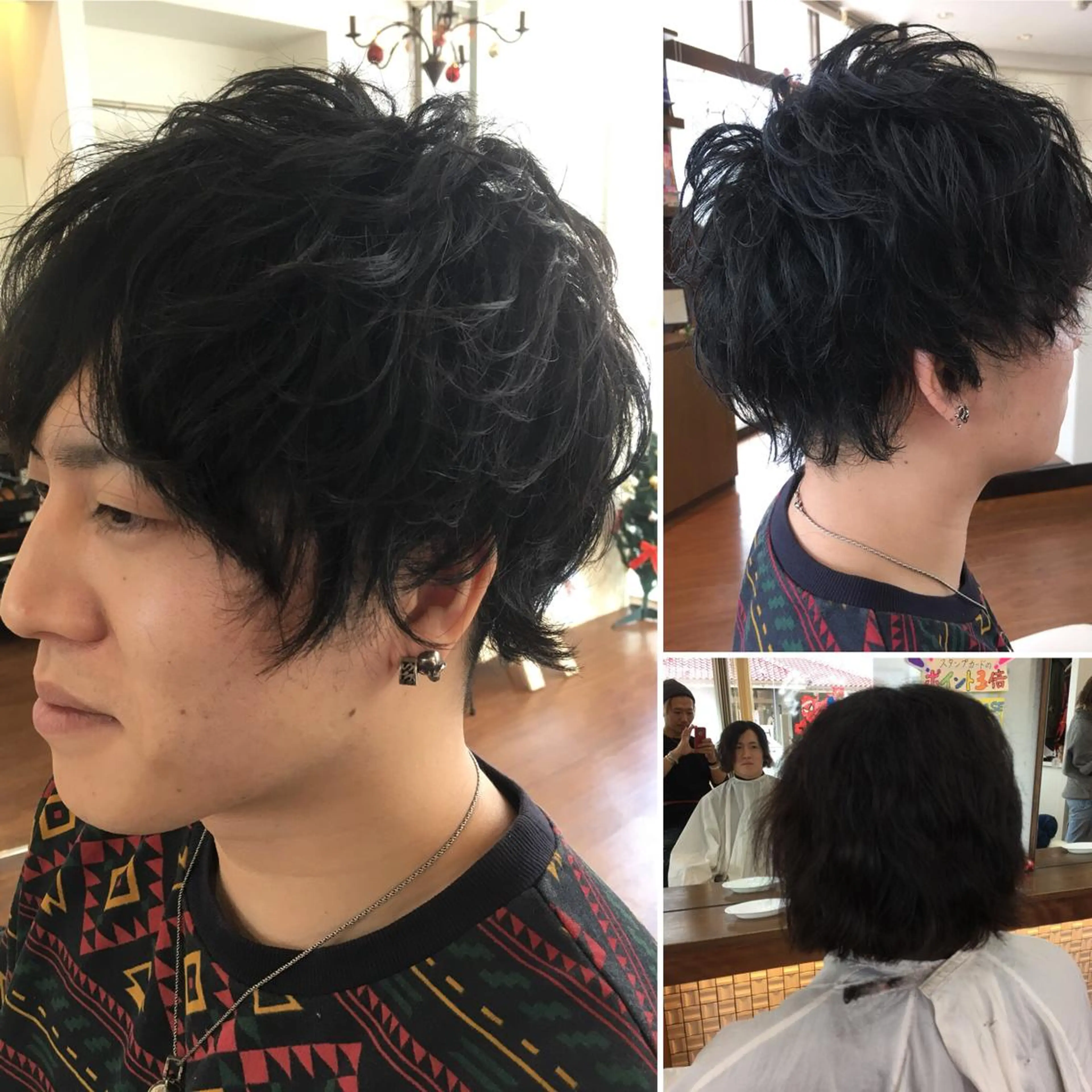 パーマ メンズ 岩本 ヨシハルのヘアスタイル