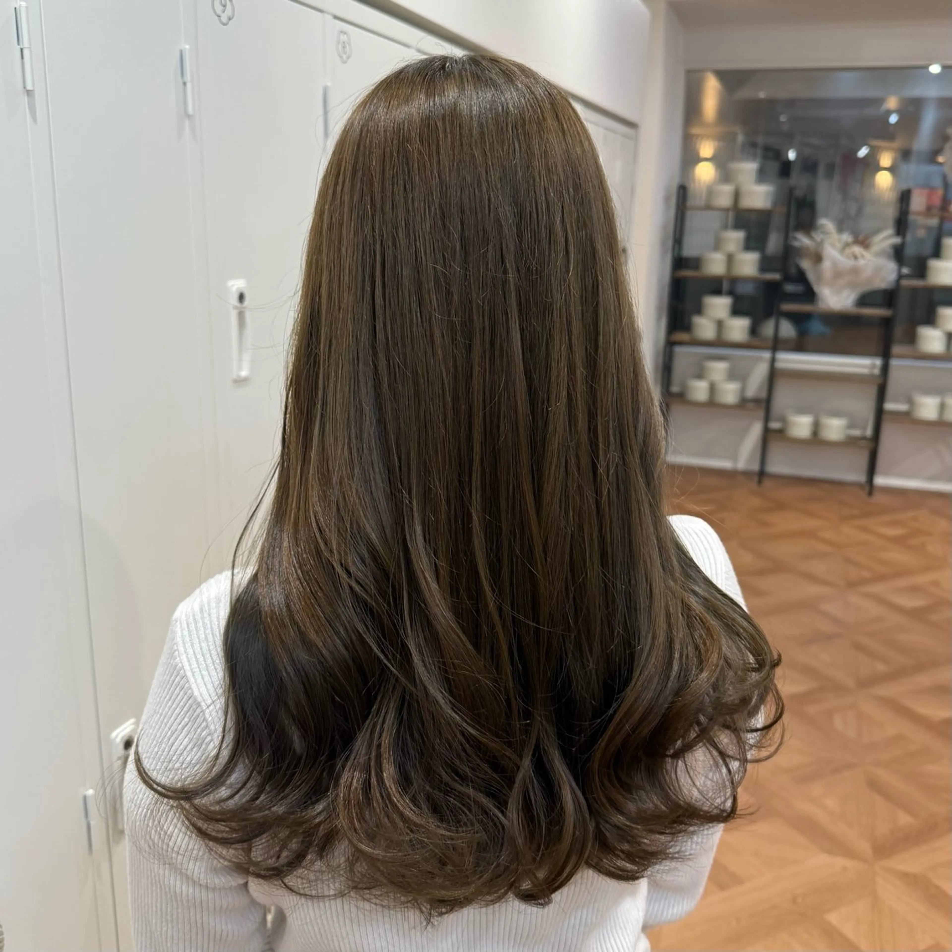 ロング カラー ヘアアレンジ キヨミ 韓国レイヤーカットのヘアスタイル