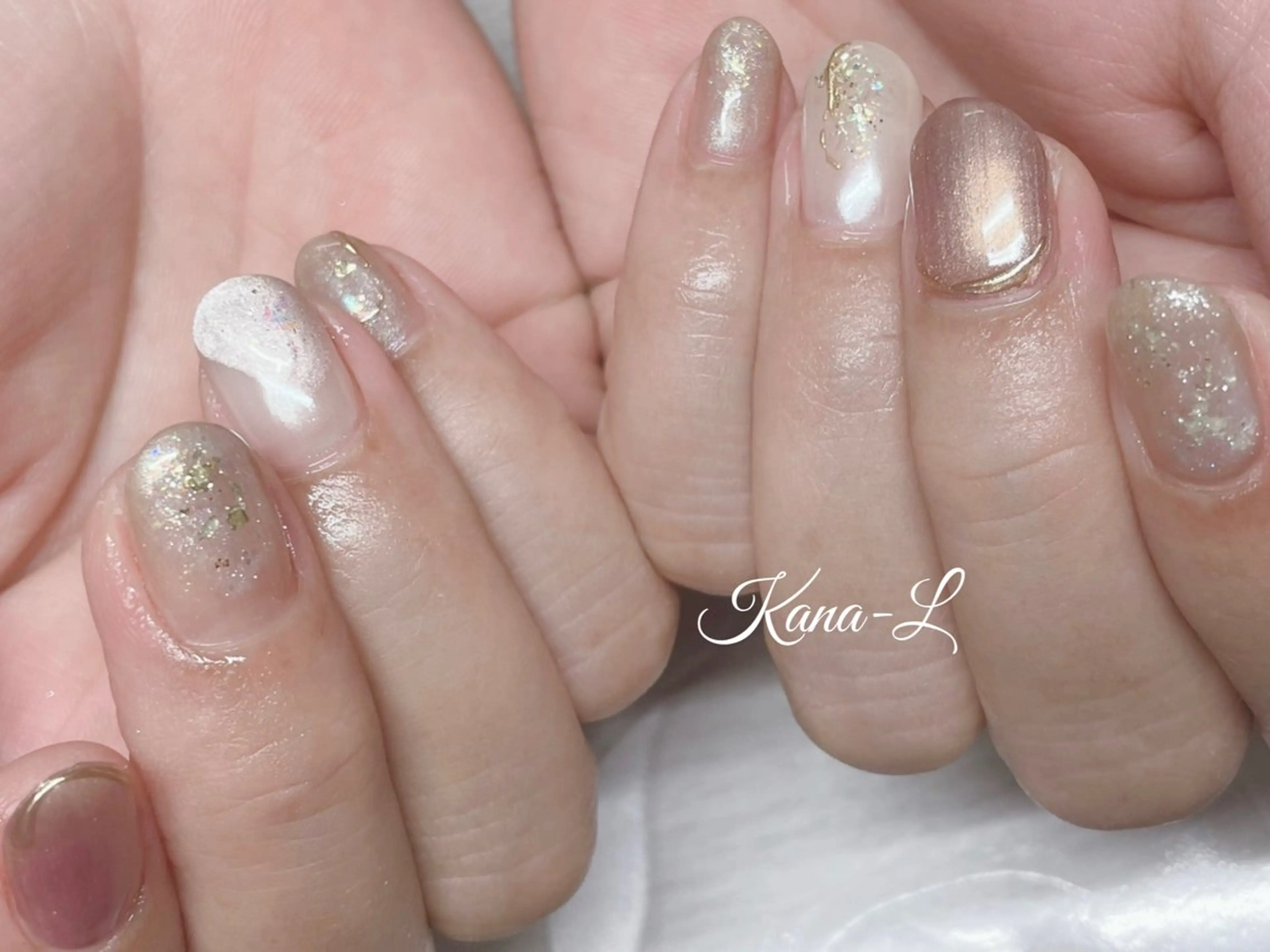 ネイル ジェルネイル ニュアンスネイル パラジェル 芦辺 香奈のネイルデザイン
