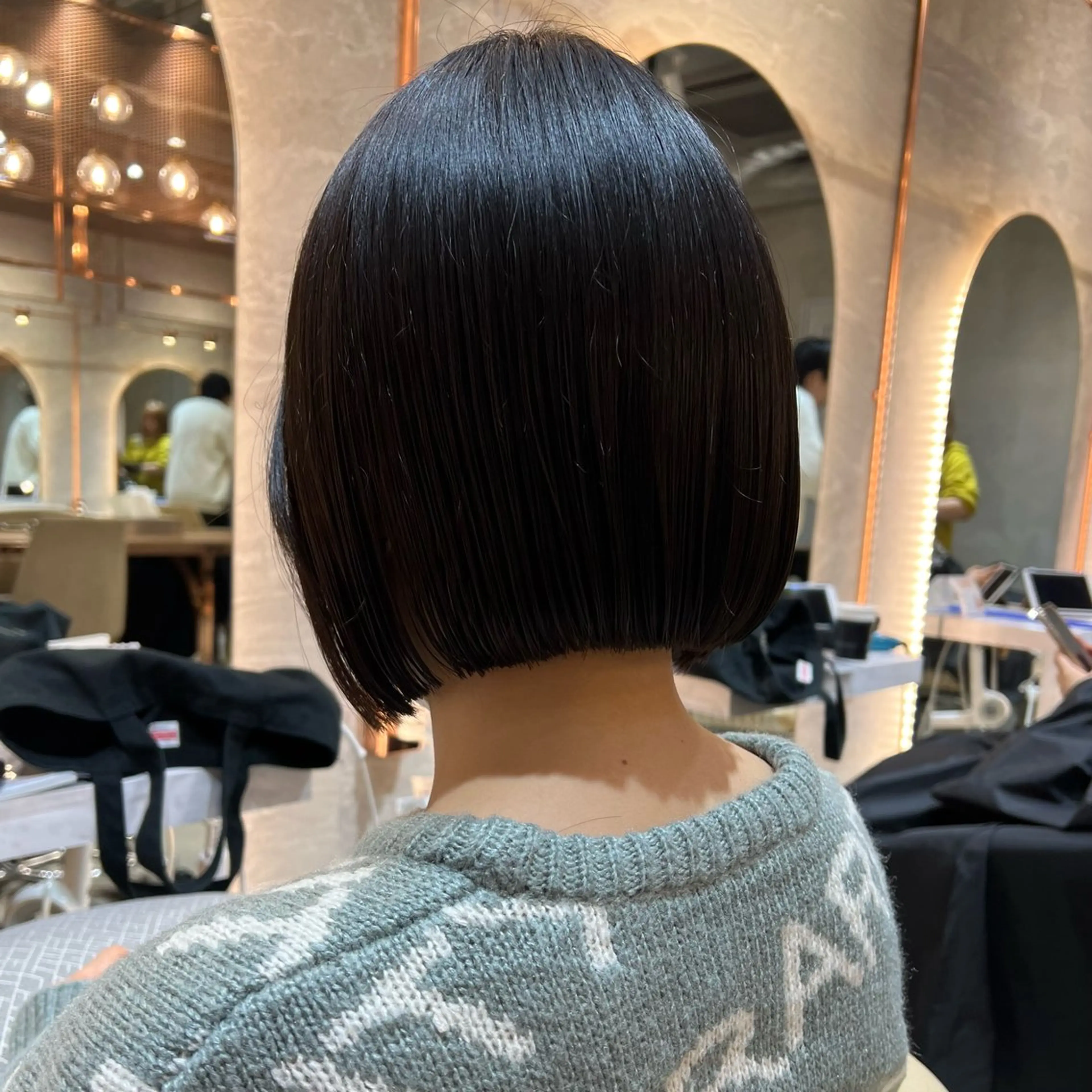 ショート カラー カット ヘアカラー トリートメント ボブ/巻ける縮毛矯正 /韓国レイヤーはなのヘアスタイル