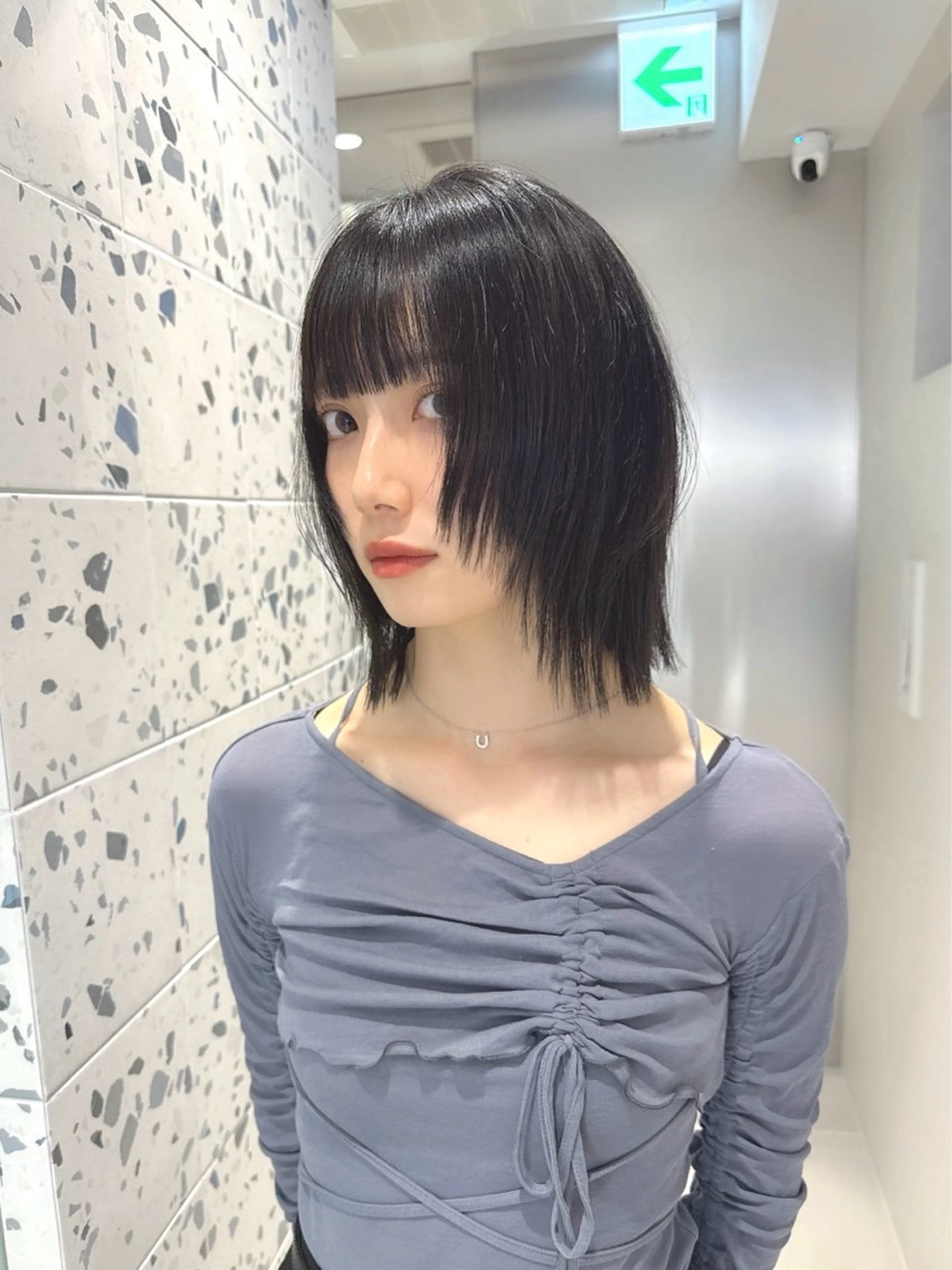 ミディアム カラー 黒髪 伸ばしかけ カット ヘアカラー トリートメント 矢野 晃平のヘアスタイル