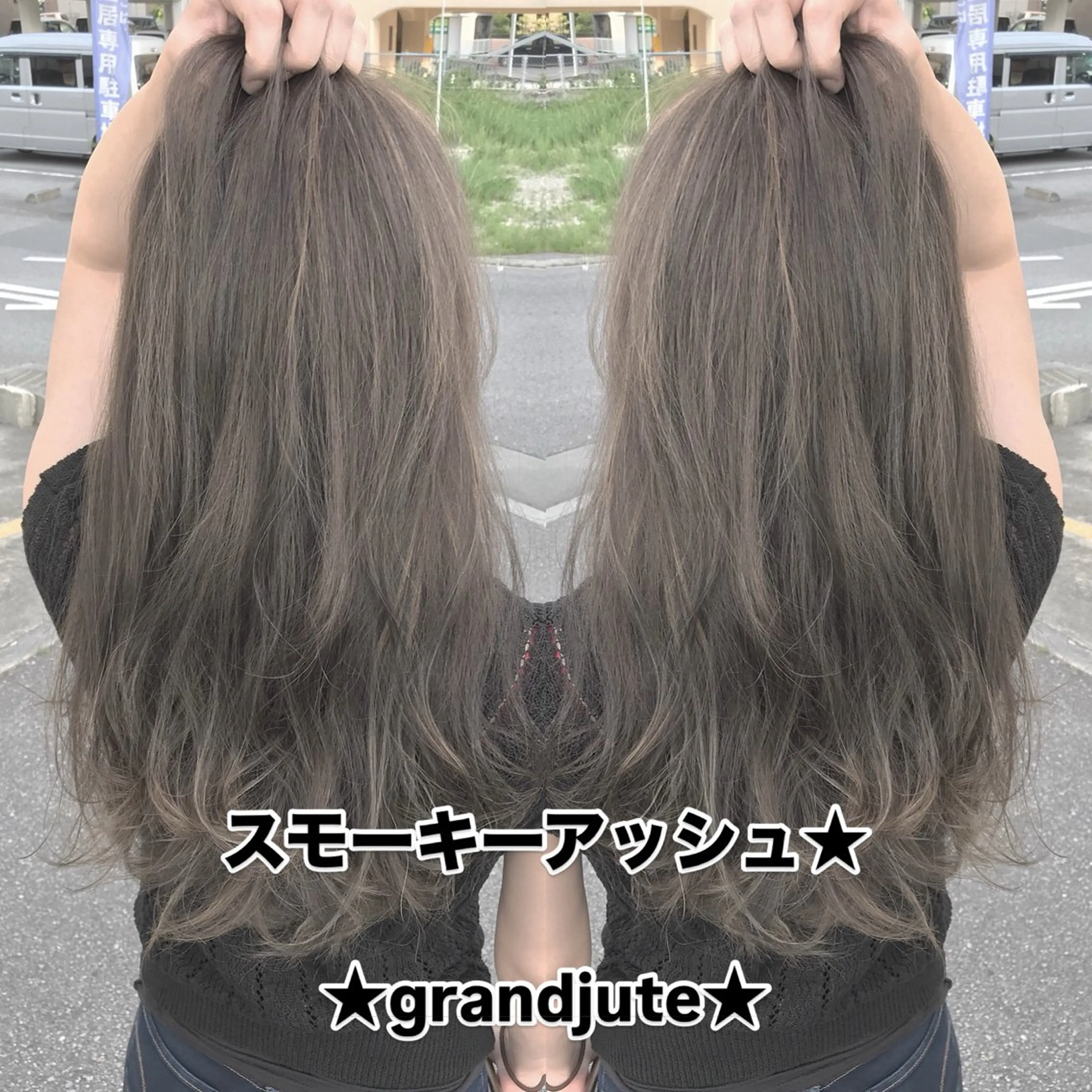 ミディアム カラー イルミナカラー カット ヘアカラー grand juteのヘアスタイル