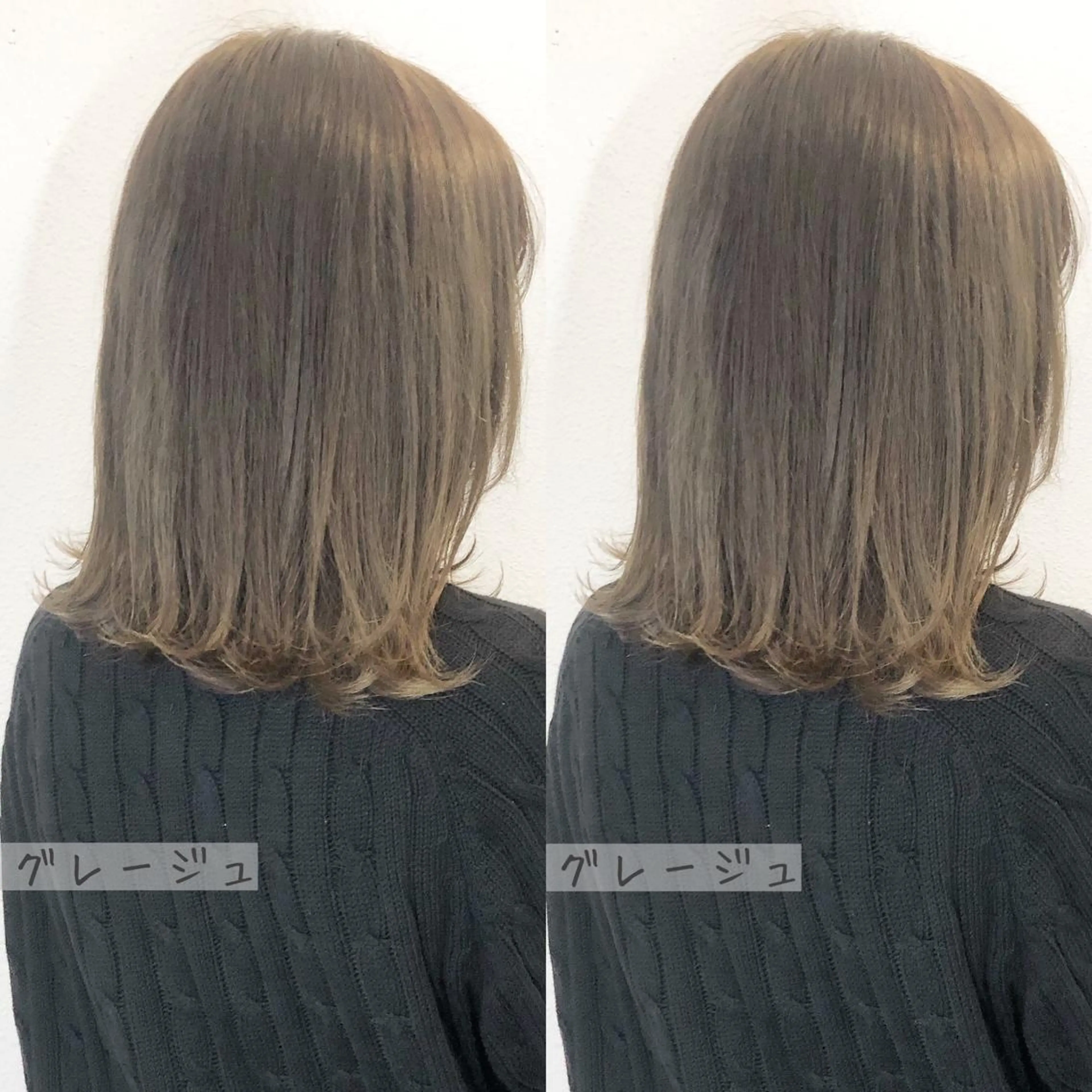 セミロング カラー ブリーチ あさだ しゅうたろうのヘアスタイル