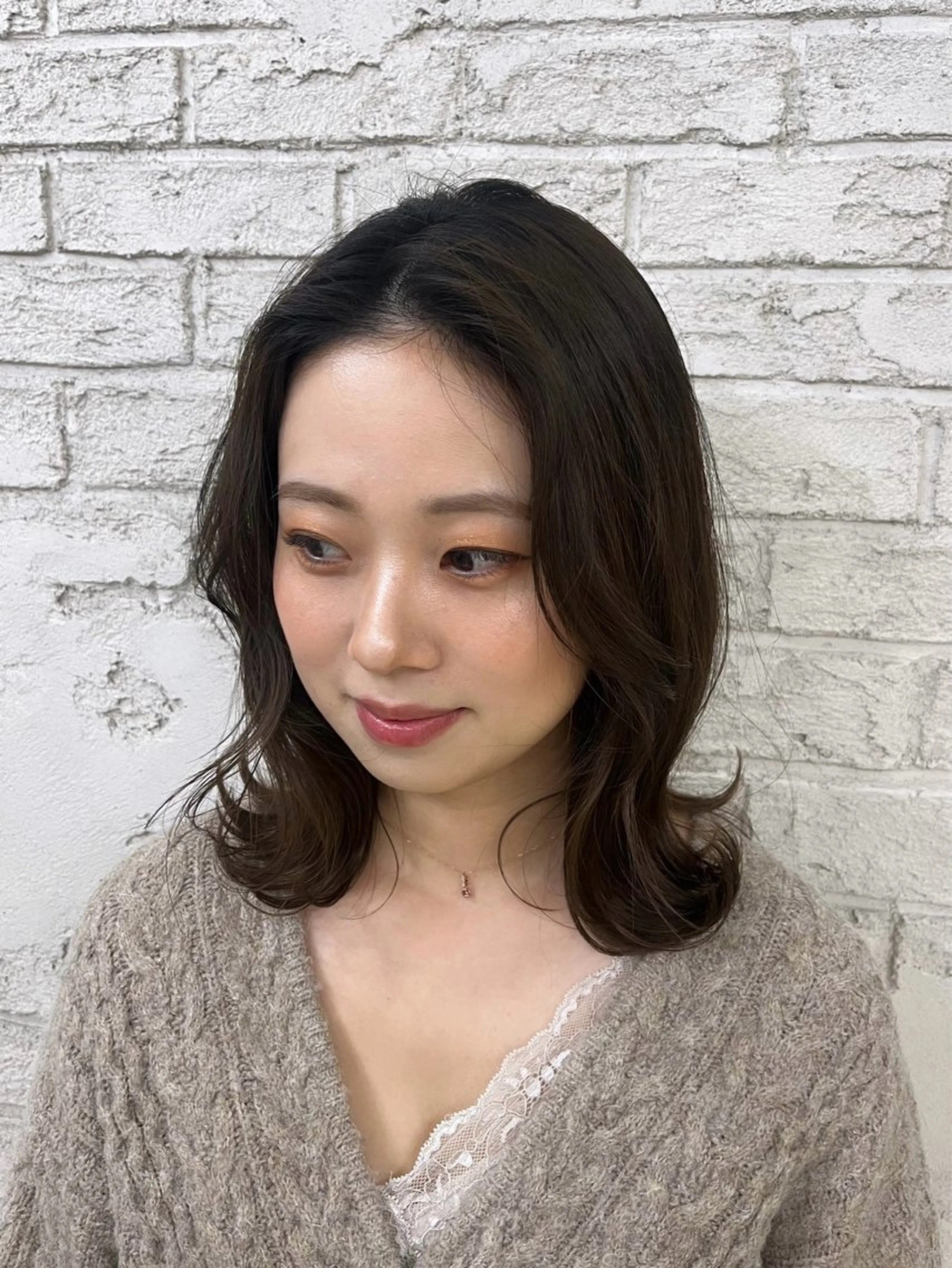 ミディアム カット ヘアカラー 池袋メイク/艶カラー 🎀Rina🎀☁️のヘアスタイル