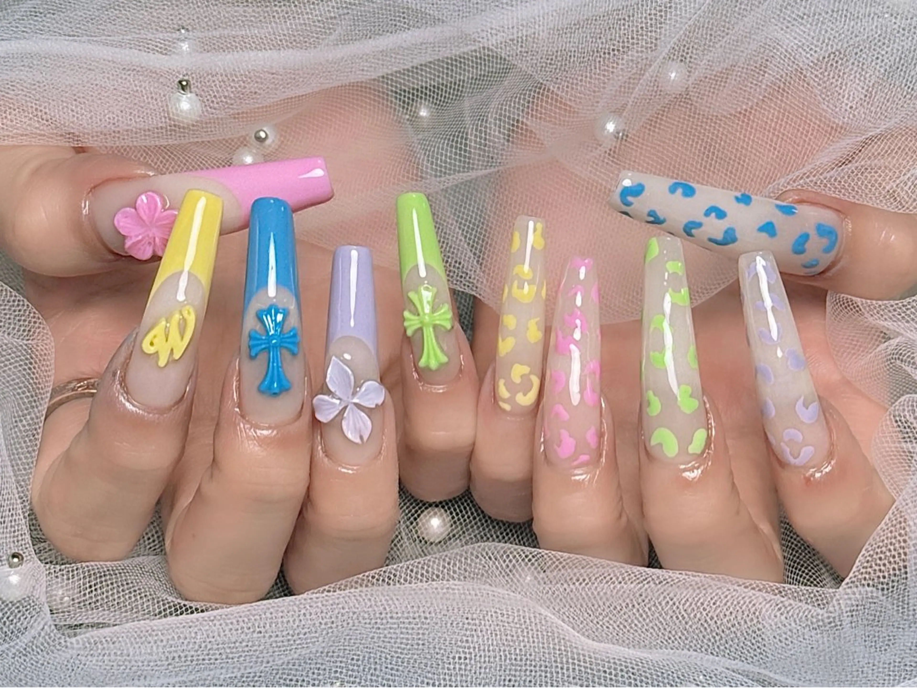 【チップ長さ出し】EXTRA LONG アート/パーツつけ放題の写真