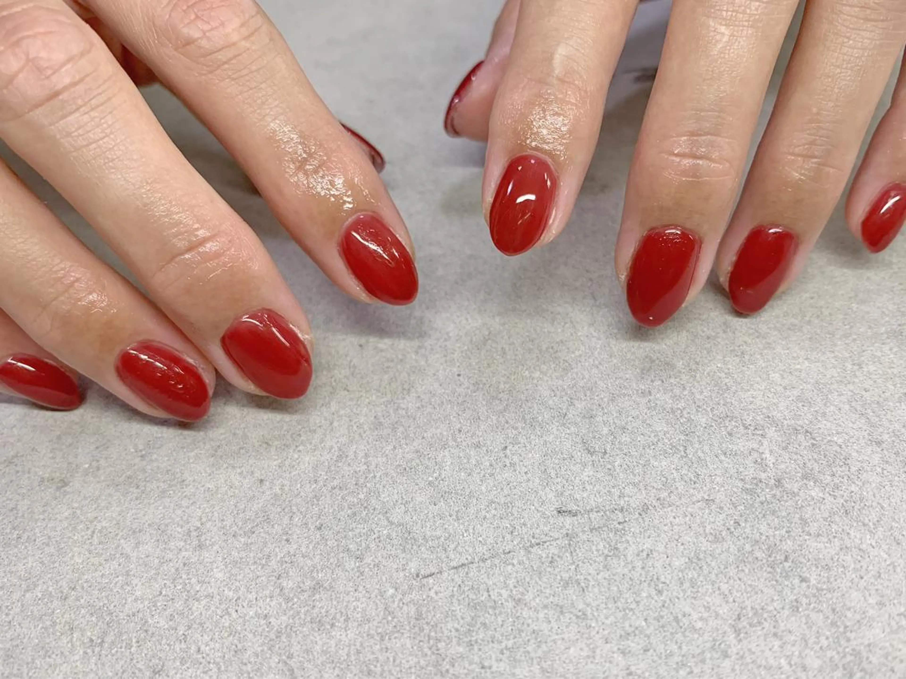 ショート ネイル 赤色 Lino ﾟのネイルデザイン