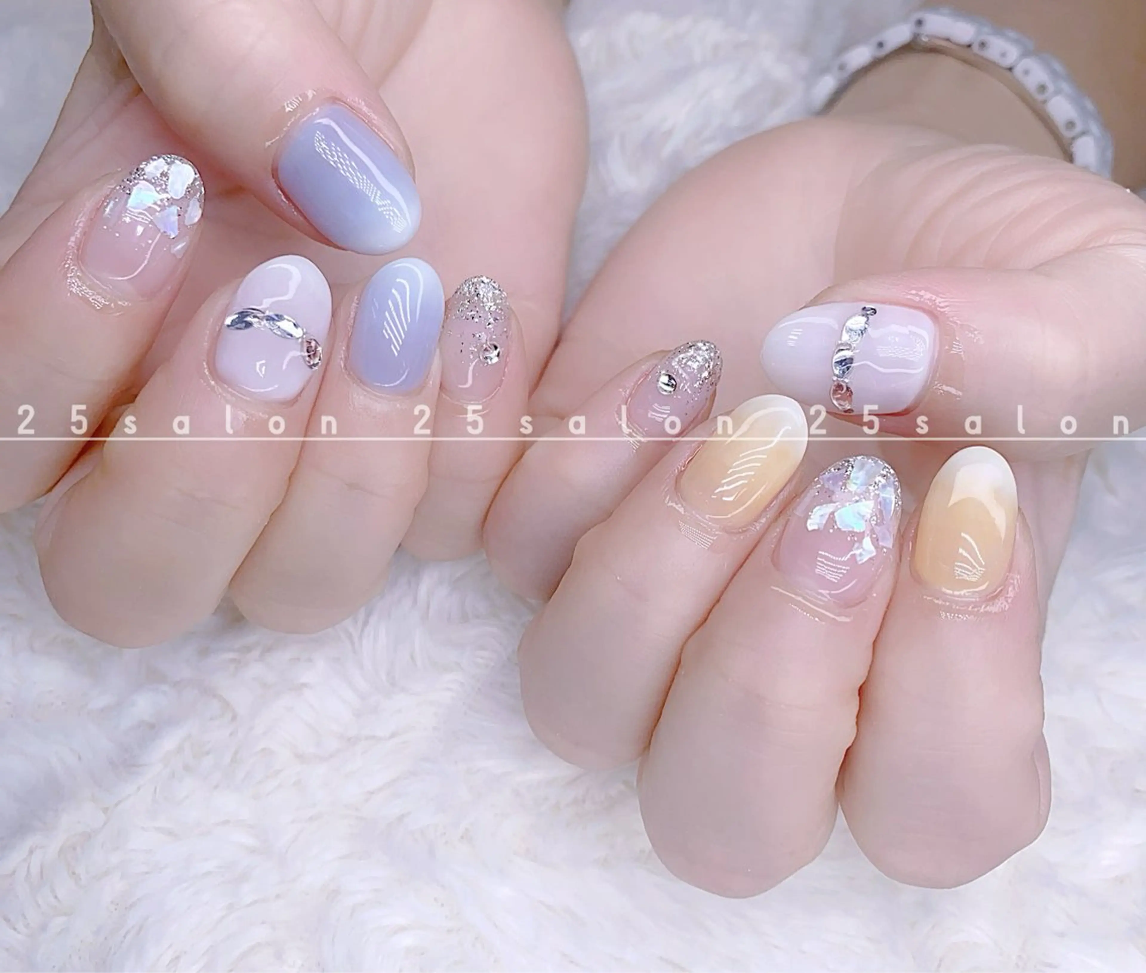 ネイル ジェルネイル 韓国ネイル ニュアンスネイル パラジェル ワンホンネイル 2 5のマツエク・マツパデザイン