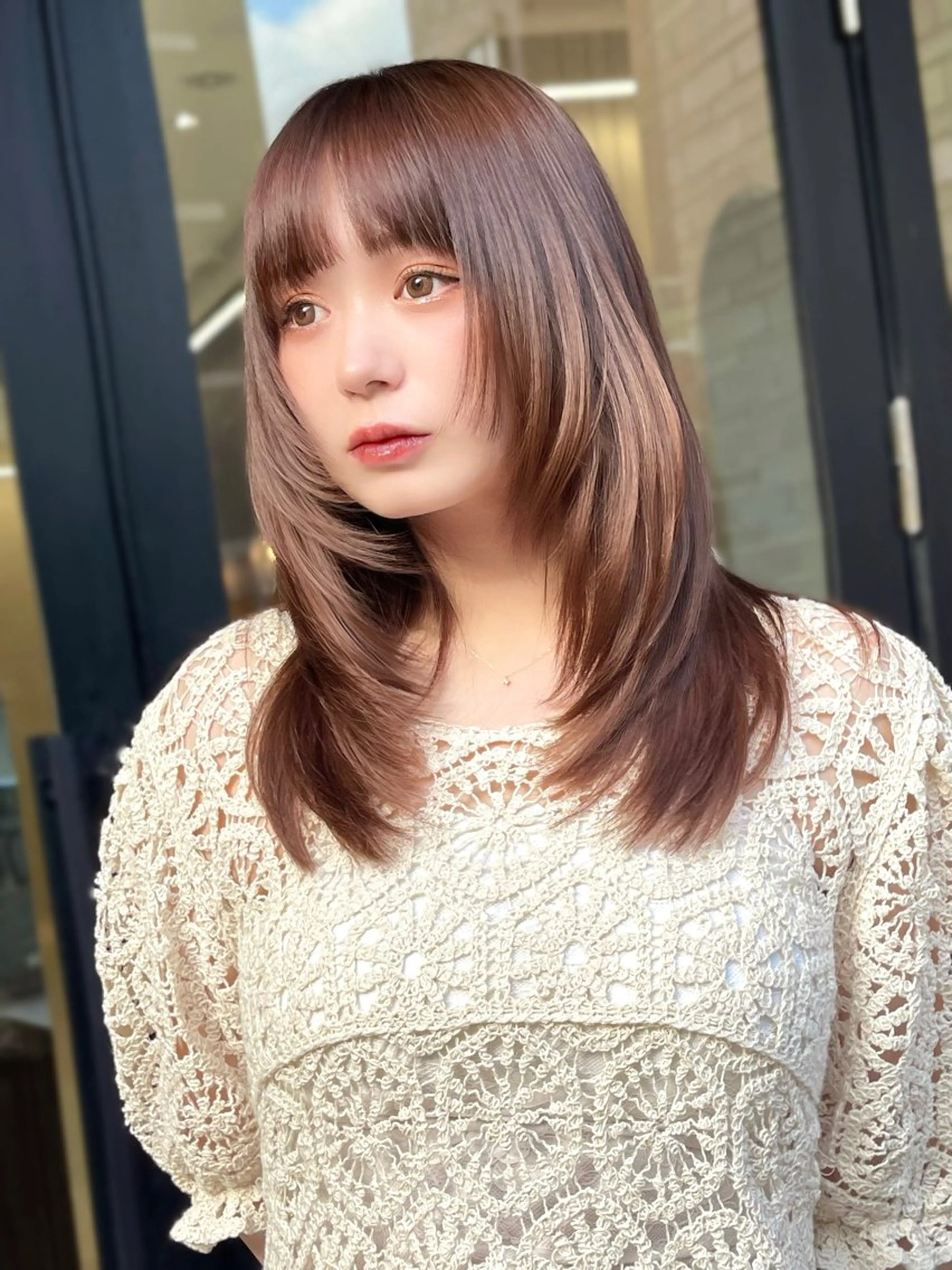 【✨人気No. 1🥇✨】韓国レイヤーカット⭐️➕透明感カラー🩵➕うる艶美髪プレミアムトリートメントの写真