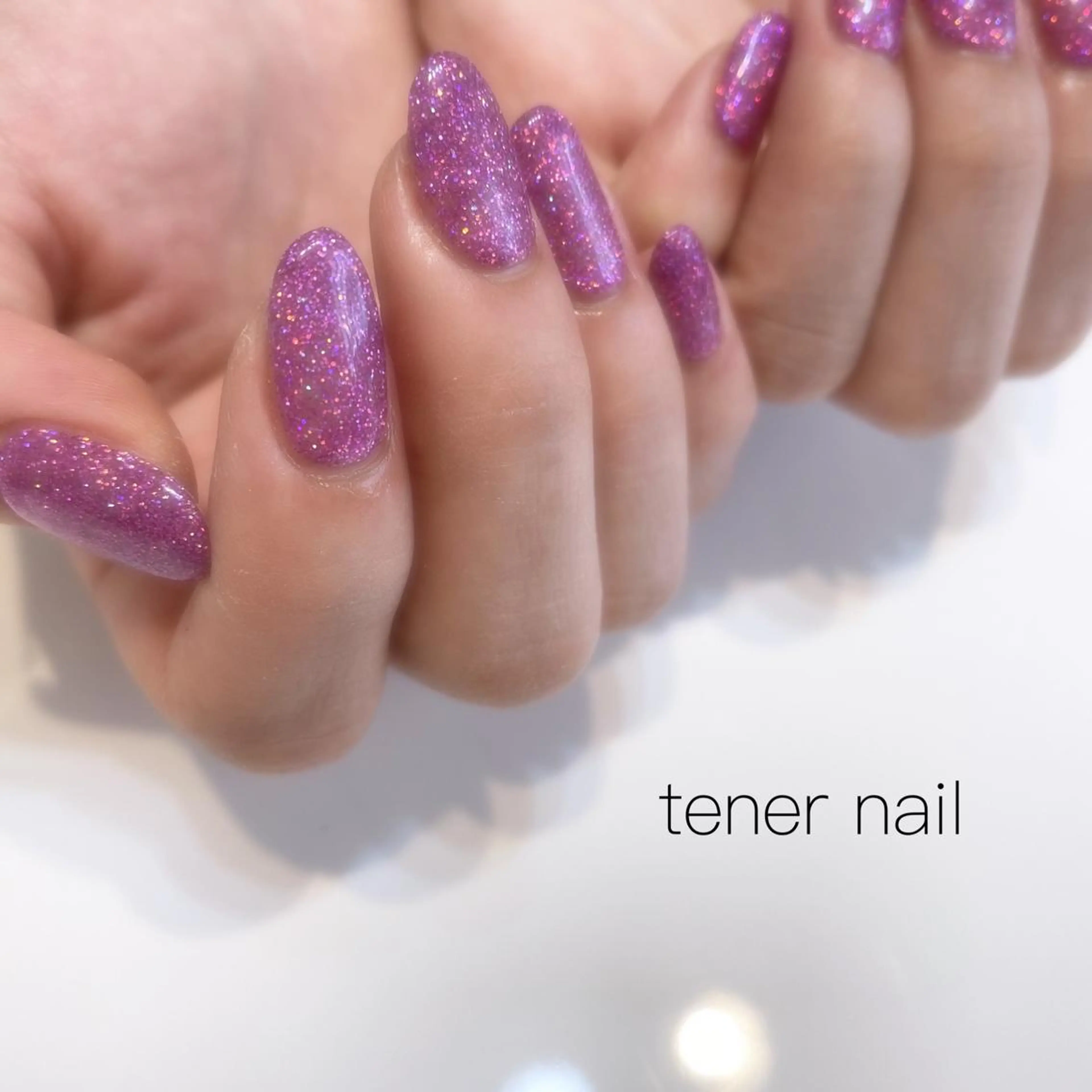 ネイル オーロラネイル ラメ(グリッター) テネルネイル tener nailのネイルデザイン