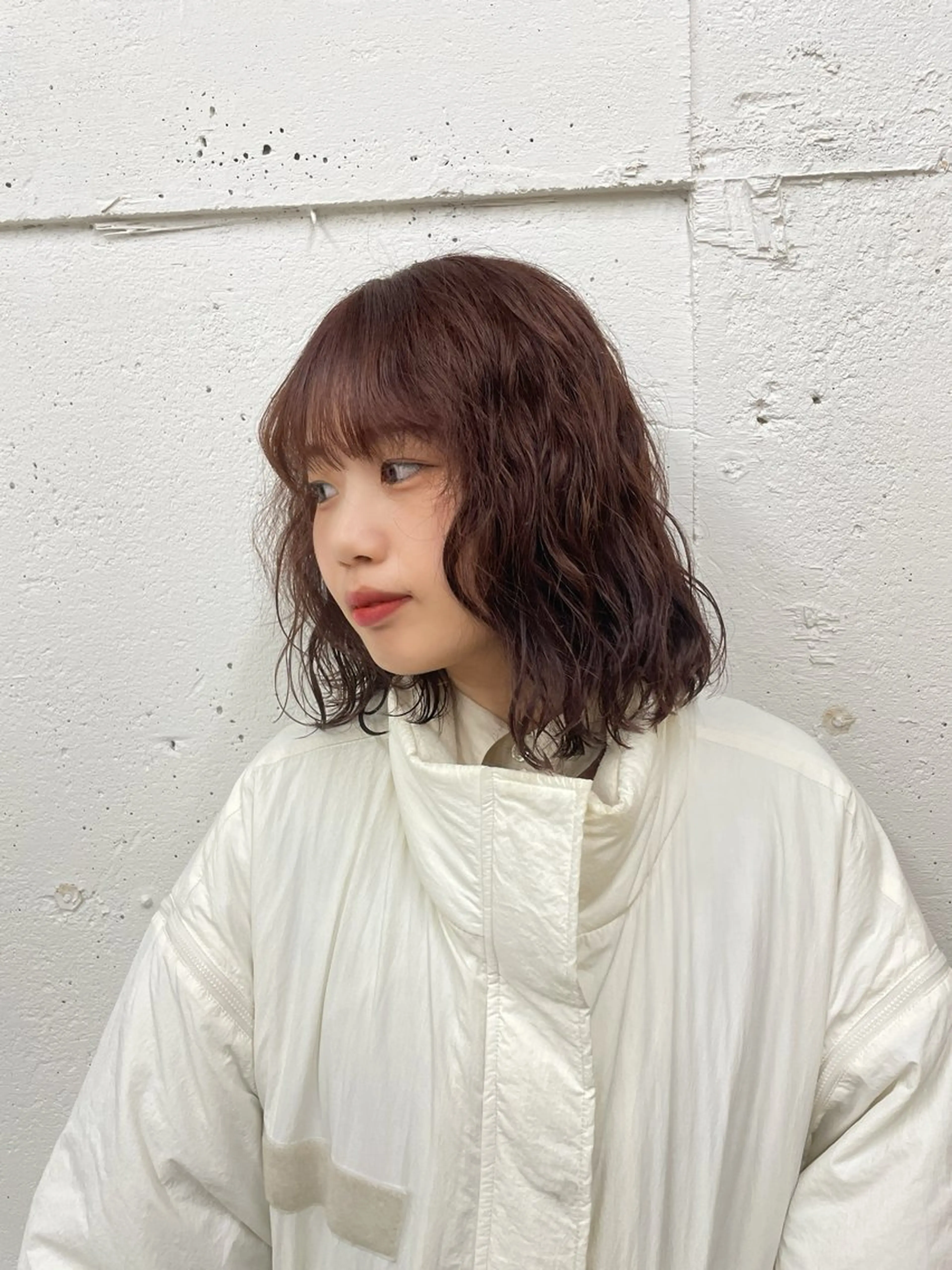 ミディアム カラー パーマ ブラウンカラー チョコレートブラウン ヘアカラー トリートメント suzu 🤍 【 grace 】のヘアスタイル