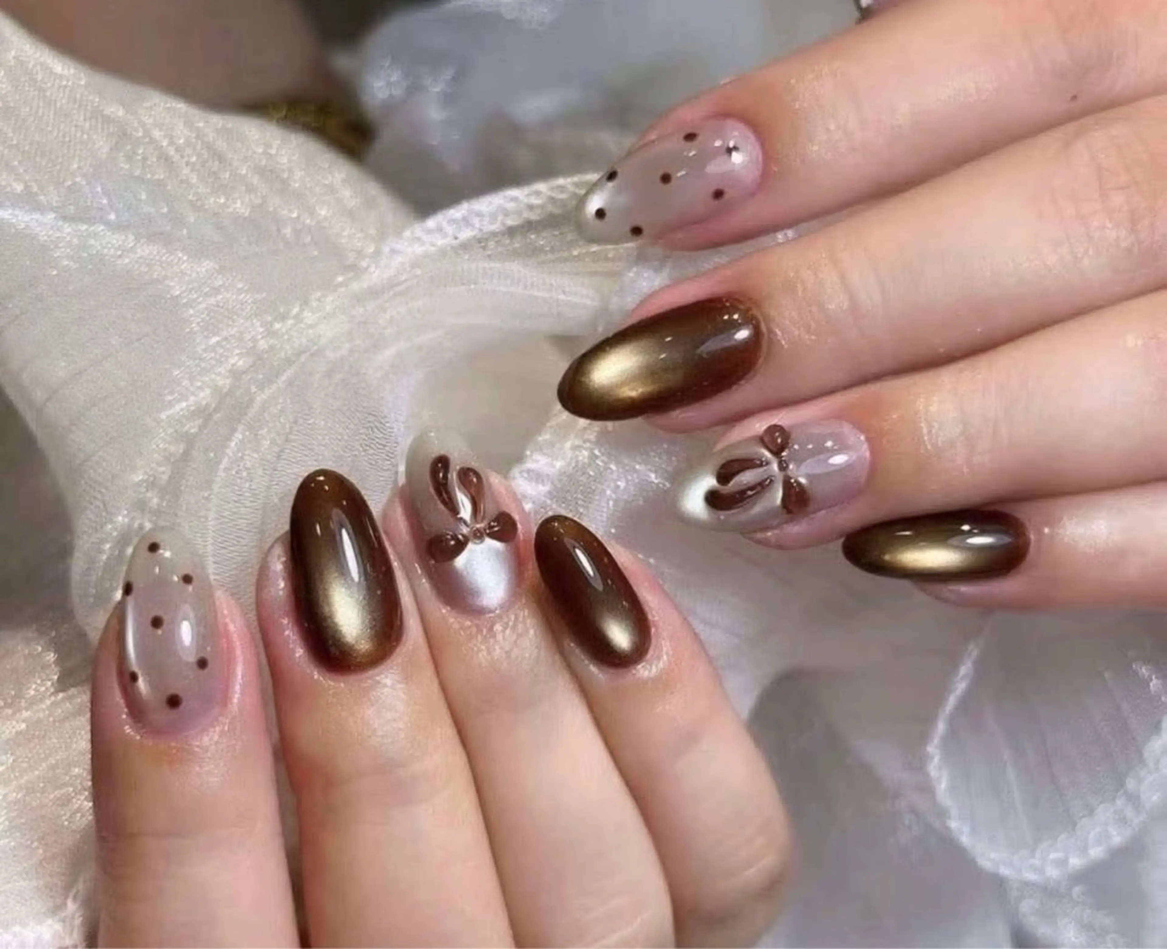 ネイル 長さ出し フットネイル ジェルネイル 韓国ネイル マグネットネイル ハンドネイル YMT NailStudioのネイルデザイン