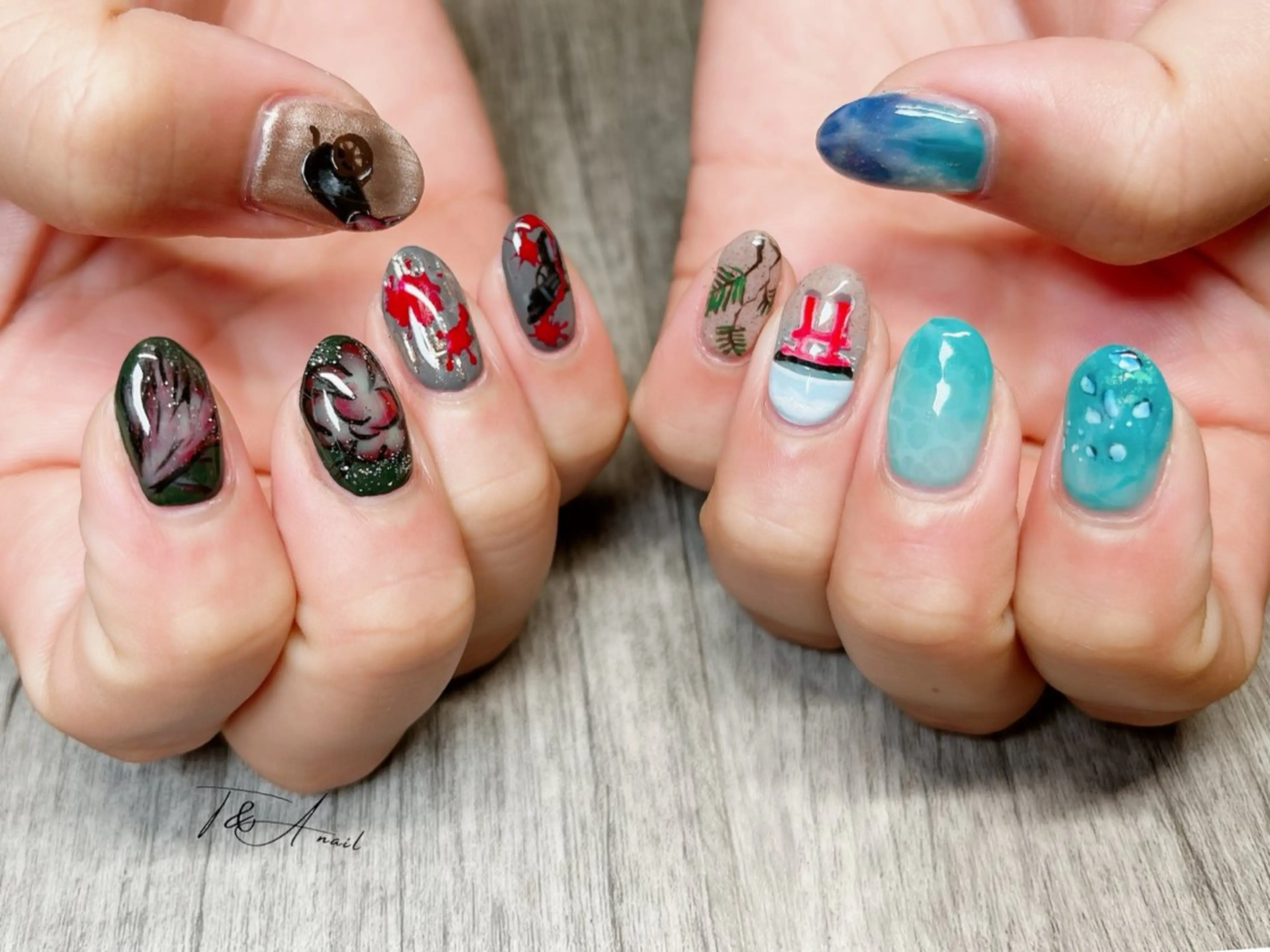 ネイル アートネイル ジェルネイル ニュアンスネイル スカルプネイル ハンドネイル T&A nailのネイルデザイン
