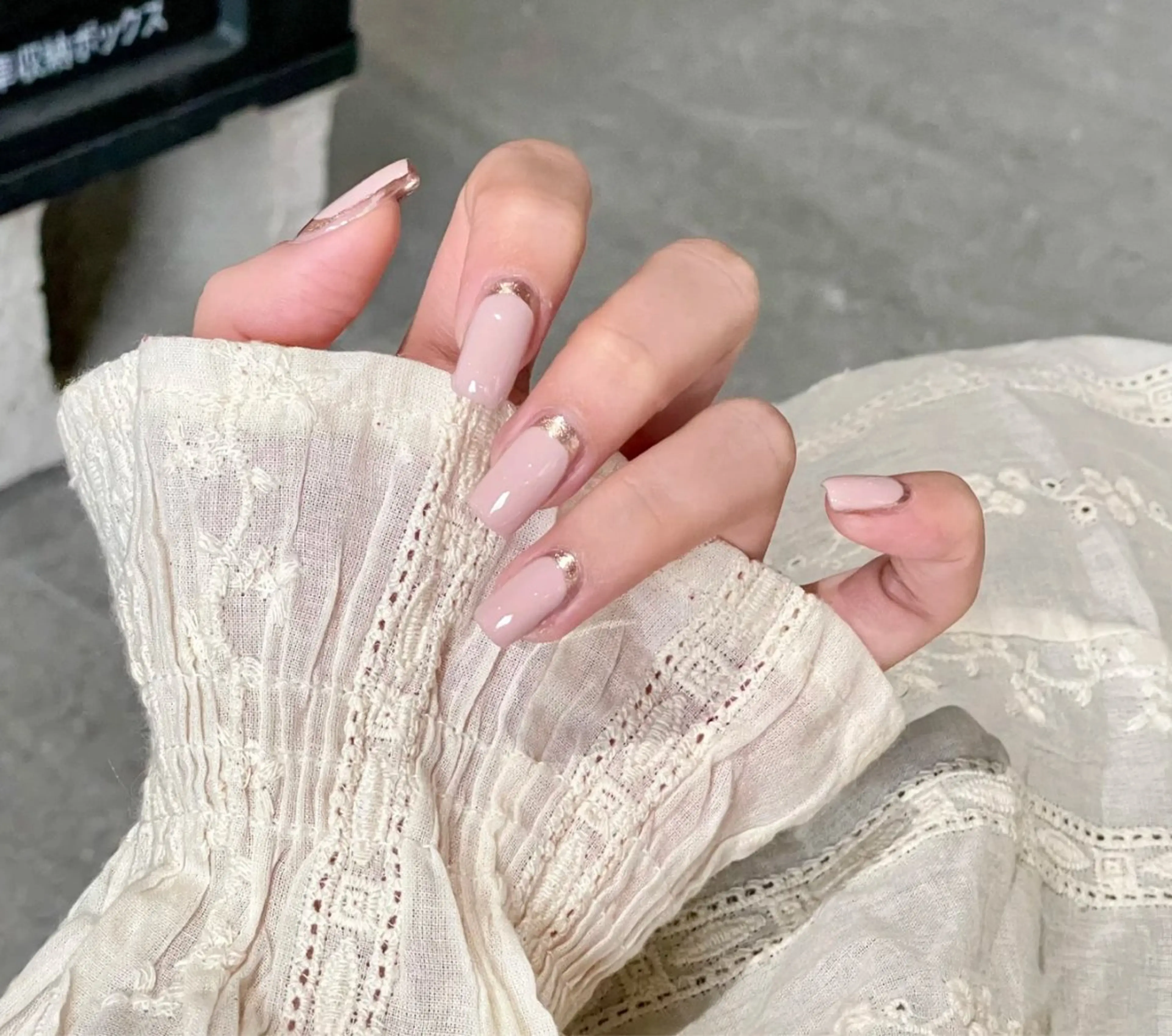 ネイル アートネイル オーロラネイル チークネイル フレンチネイル ガラスフレンチ ハンドネイル 🎀🎀YooLi Nail Salonのネイルデザイン