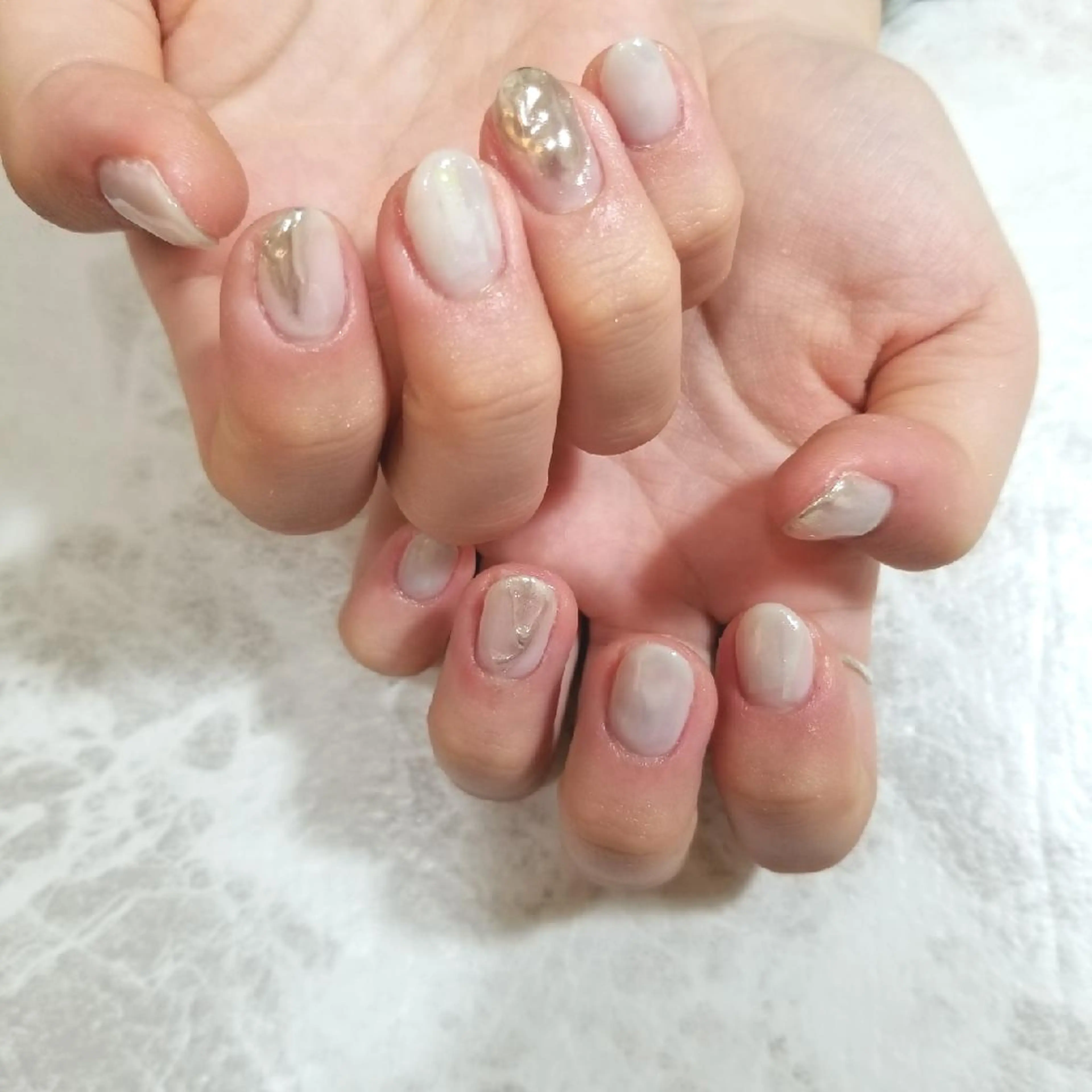 ネイル 成人式 ニュアンスネイル ハンドネイル nijiiro🌈 サトウのネイルデザイン