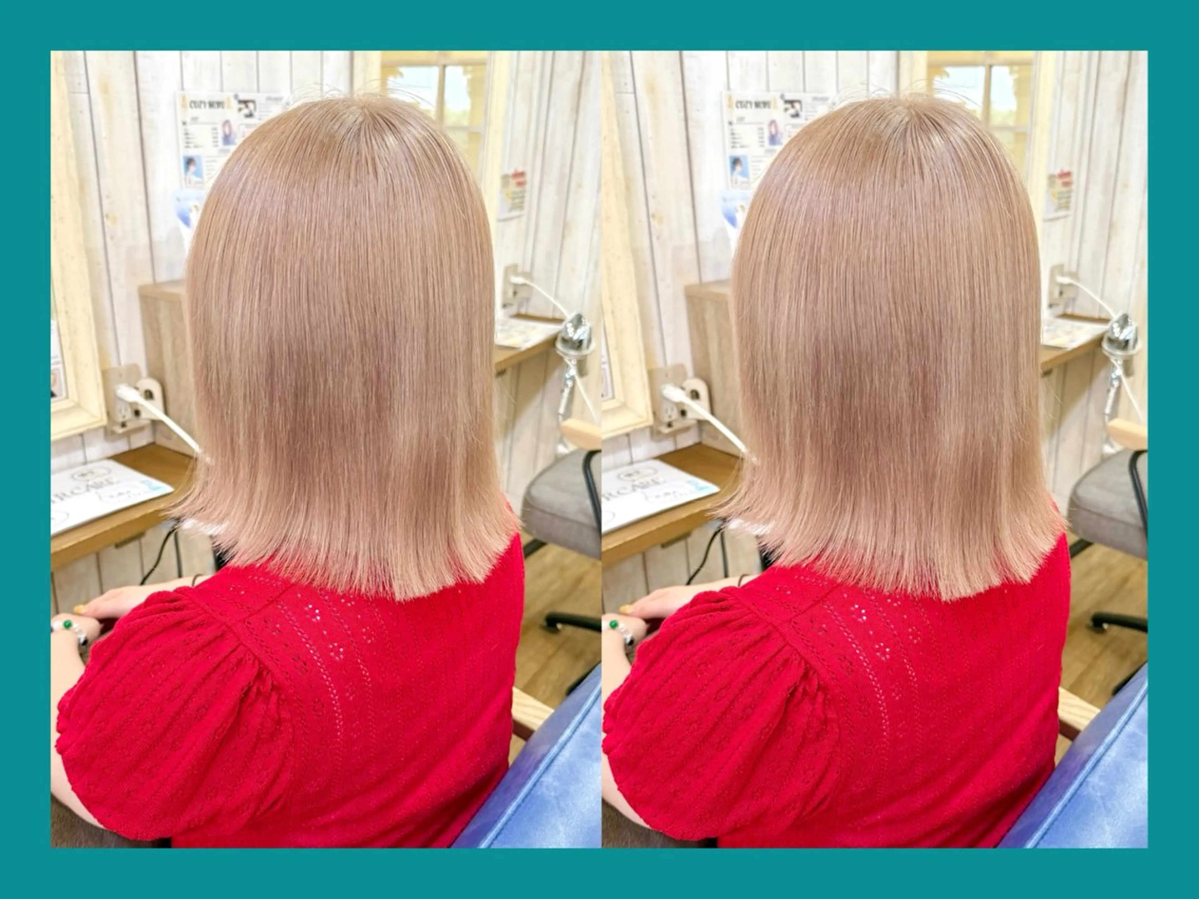 ミディアム カラー ベージュカラー ピンクカラー ピンクベージュ ホワイトピンク ホワイトピンクベージュ 髪質改善/ハイトーン /茅ヶ崎/YUUKAのヘアスタイル