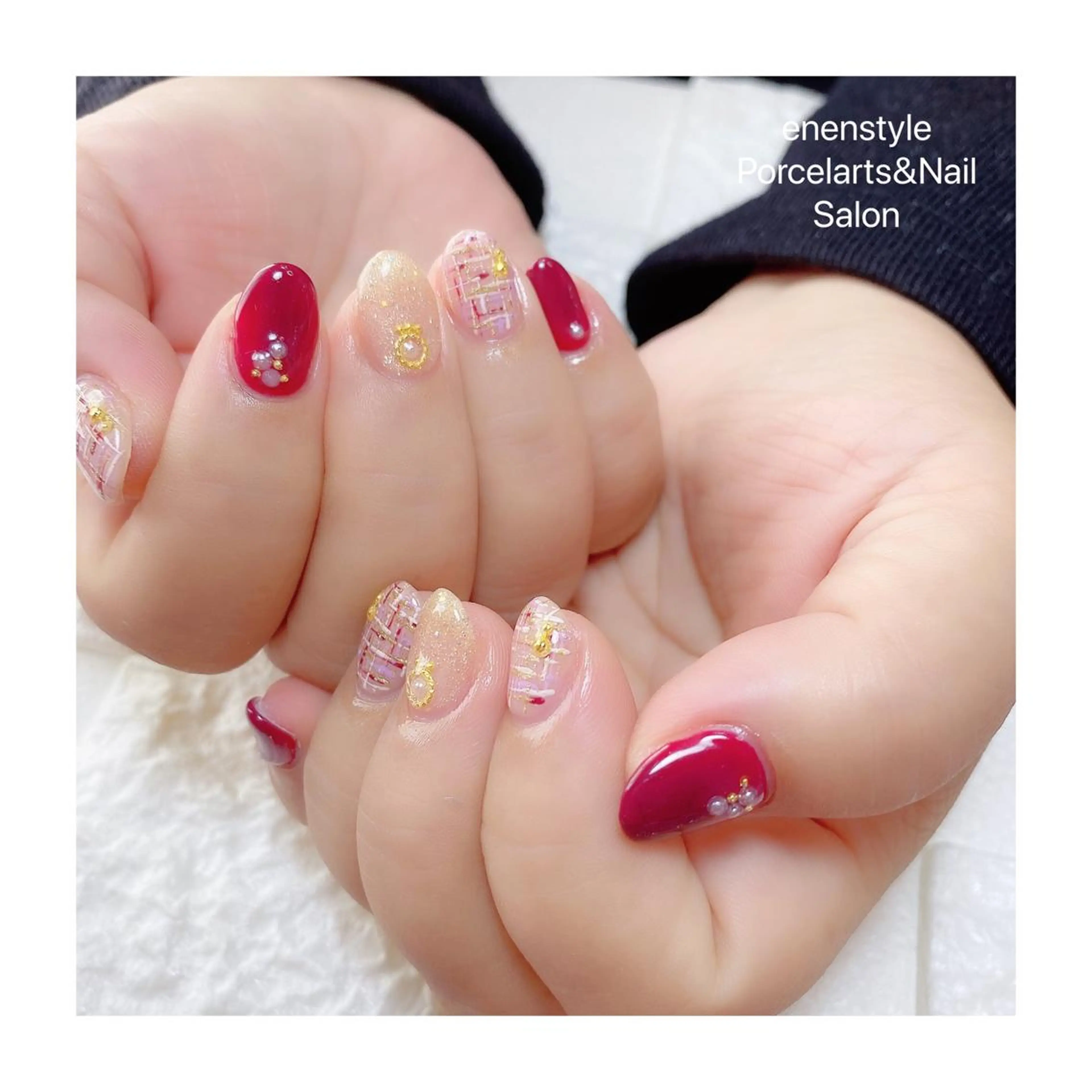 ミディアム ネイル 👑enen style👑のネイルデザイン