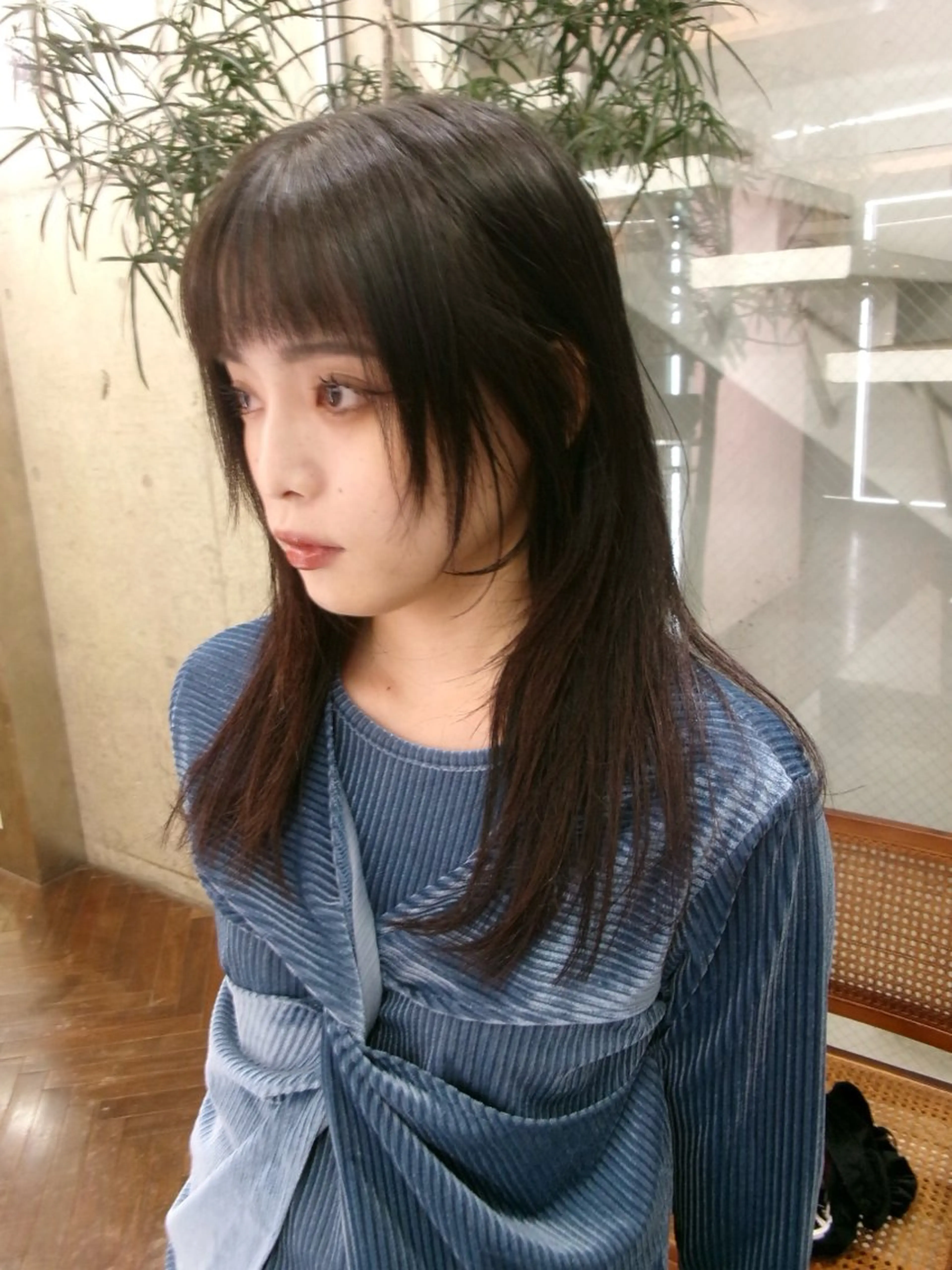 ミディアム カット ヘアカラー トリートメント レイヤー/ボブ/ 透明感カラー/ニワのヘアスタイル