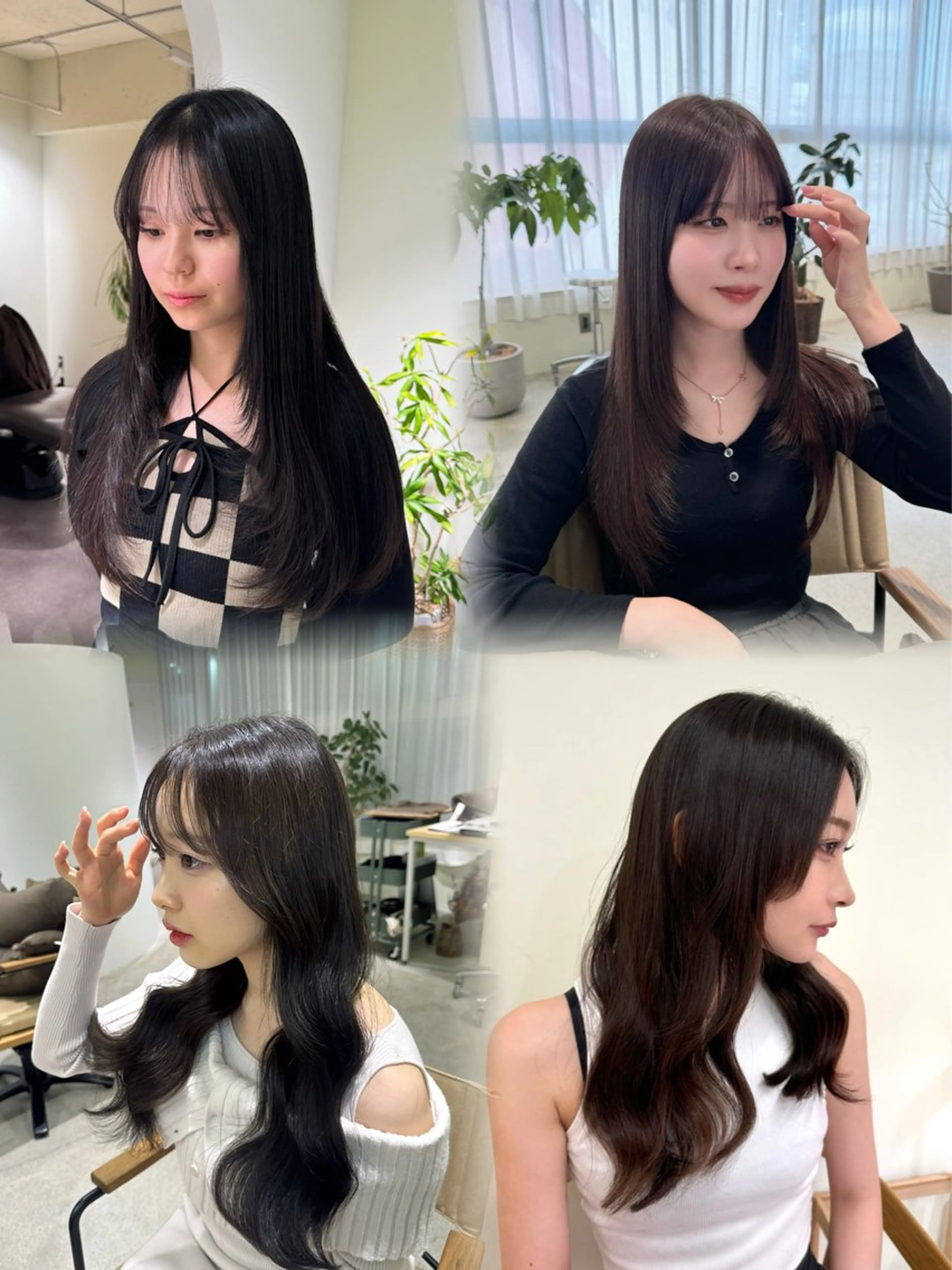 ロング 縮毛矯正 トリートメント 落合しほ/韓国ヘア/ 髪質改善/縮毛矯正のヘアスタイル