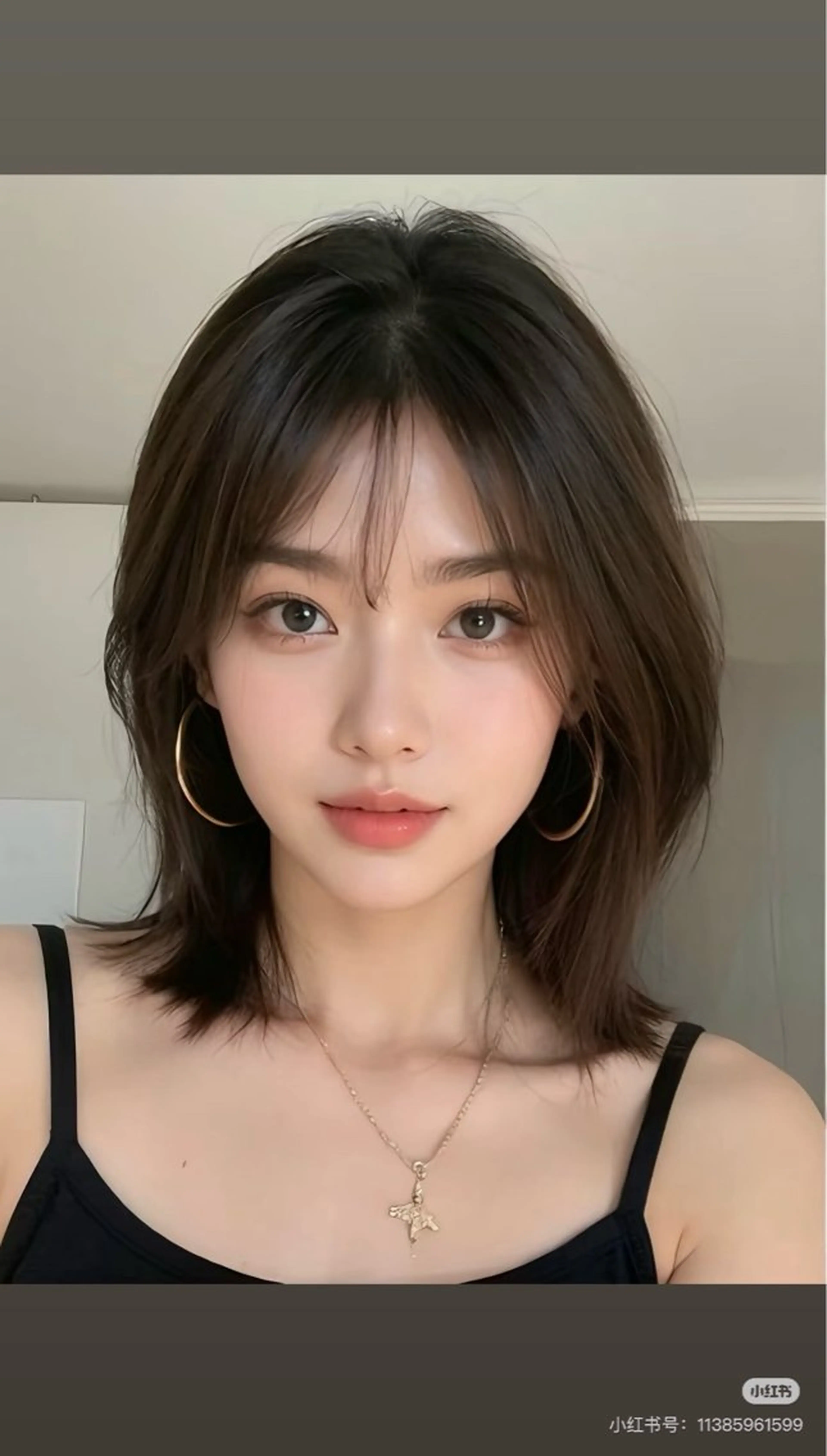 ミディアム ヘアアレンジ 小顔カット GLanz 朱蒙のヘアスタイル