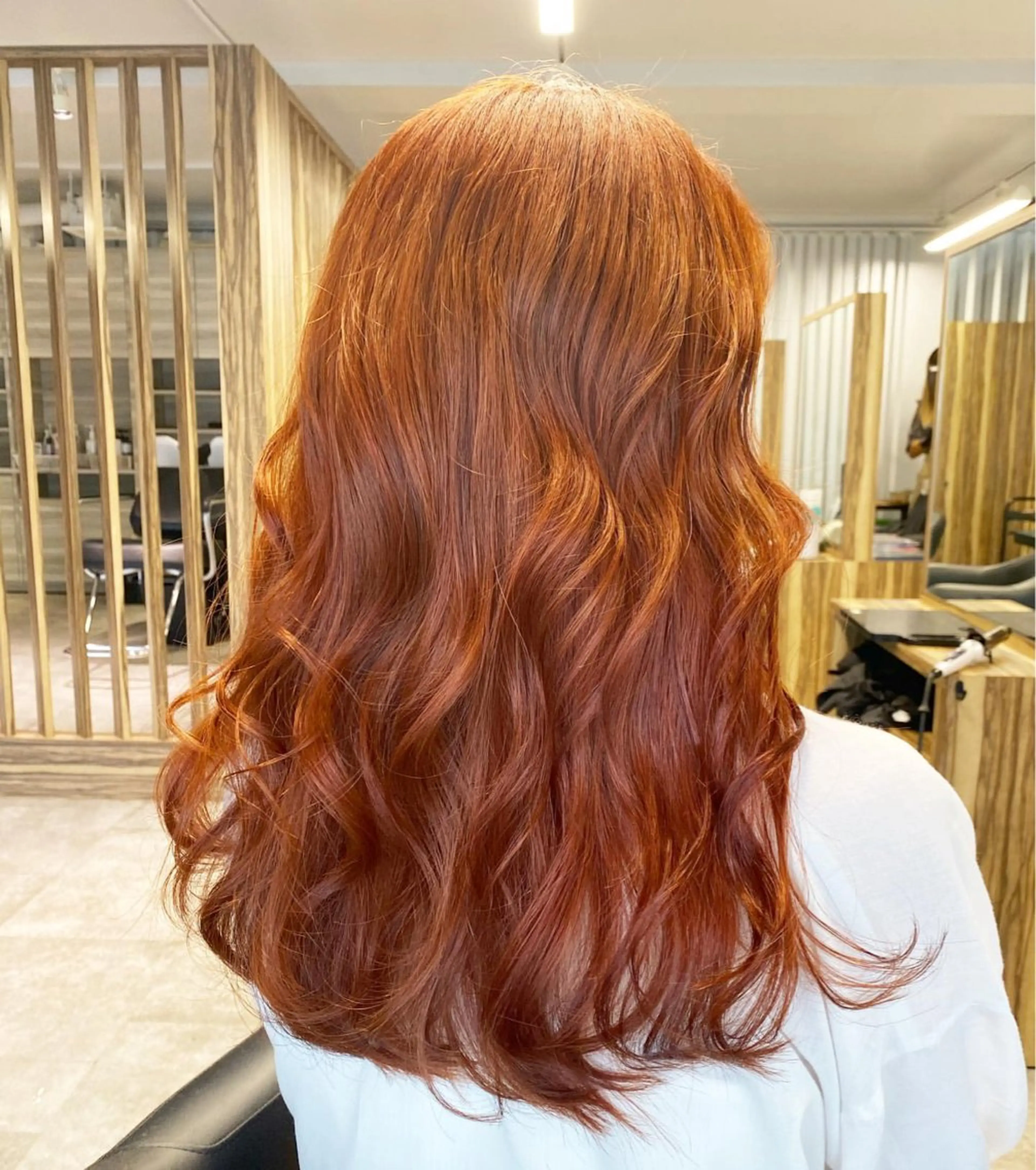 ロング カラー ブラウンカラー オレンジ オレンジブラウン C'LD Hair トモヤのヘアスタイル