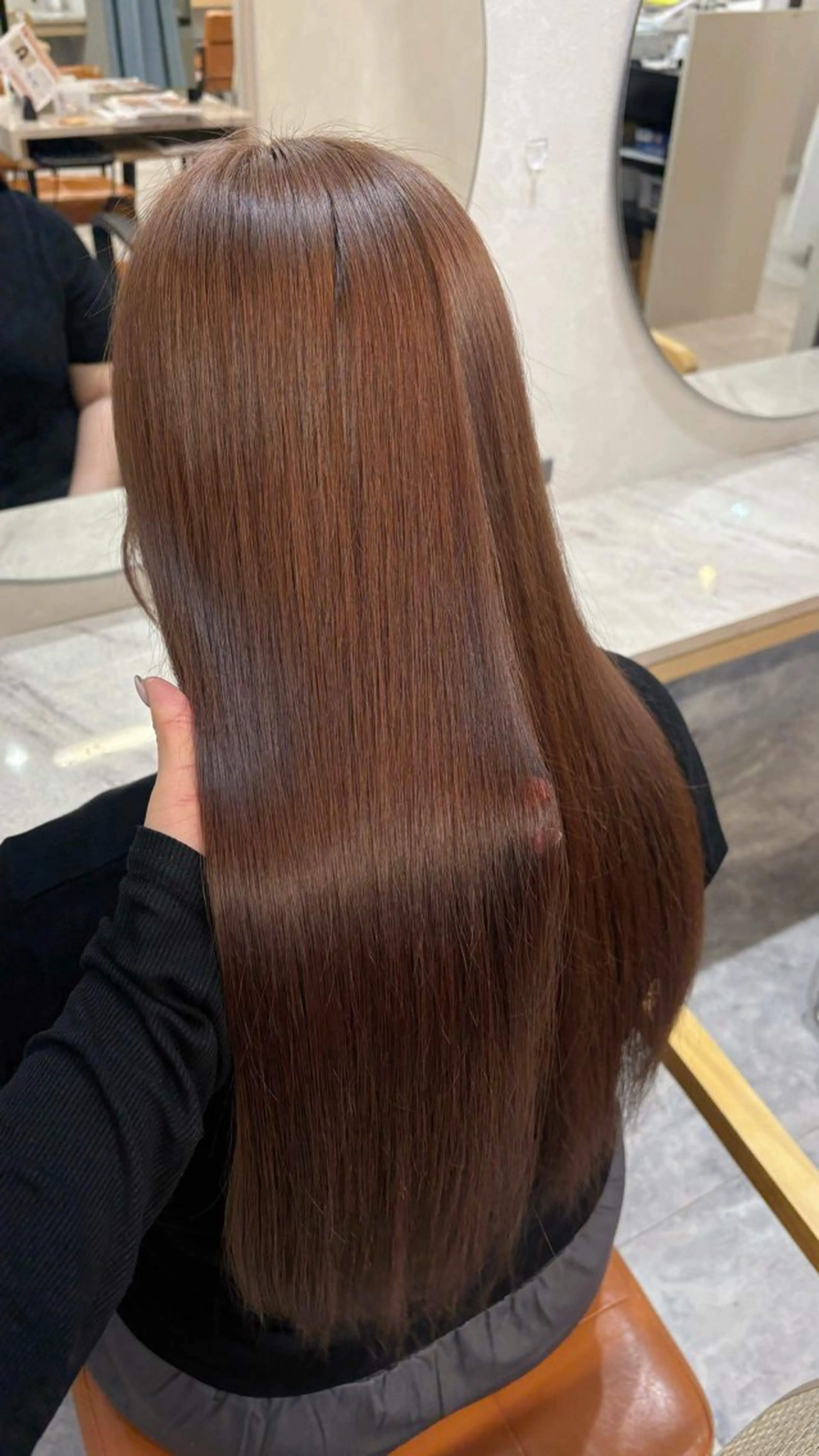 ロング カット ヘアカラー 韓国ヘア🇰🇷 𝑳𝒊𝒏𝒂🤍のヘアスタイル