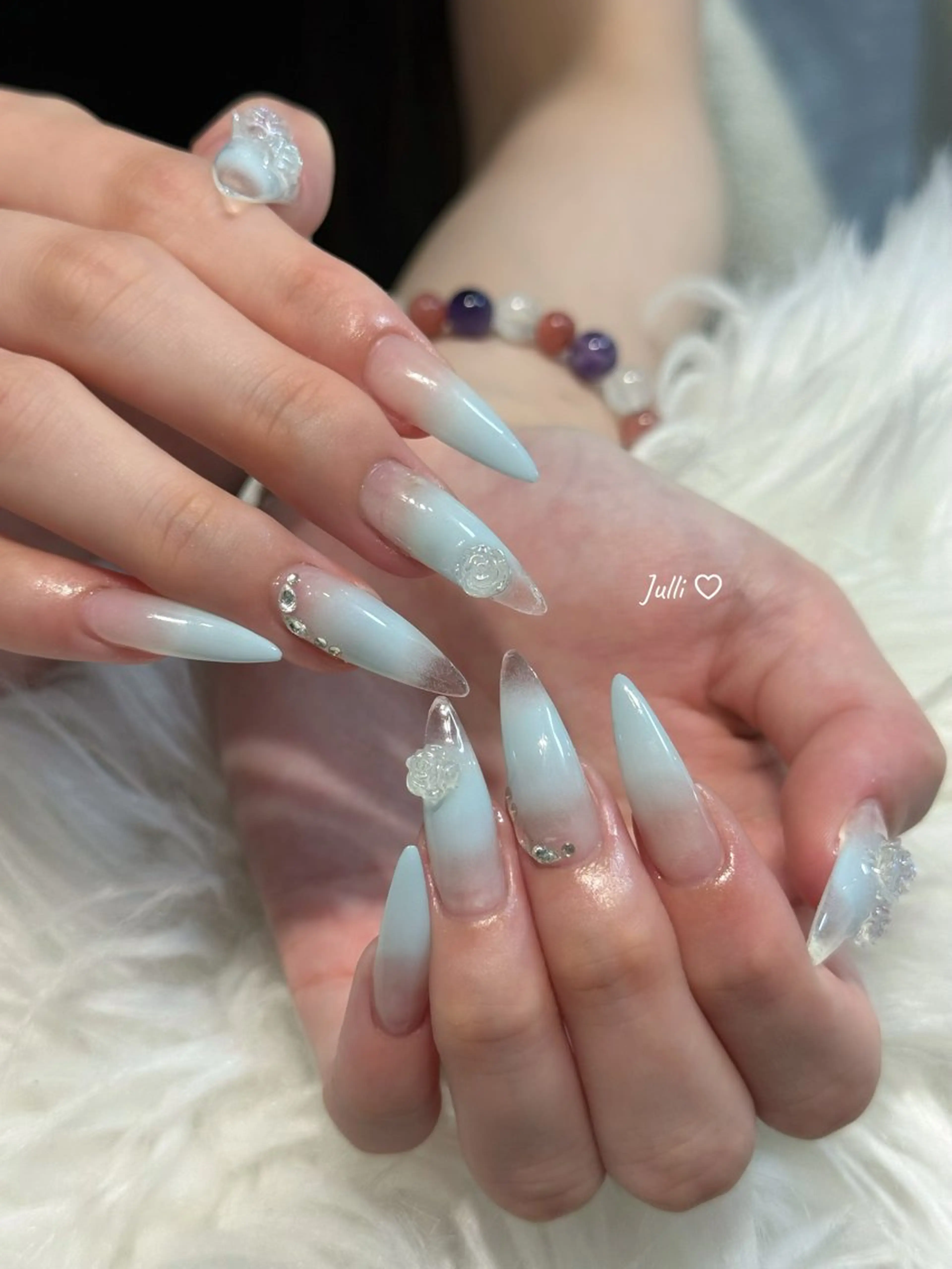 「ミニモ学割」チップ10本長さ出し✨持ち込みデザイン+ パーツ無制限付け放題✨の写真