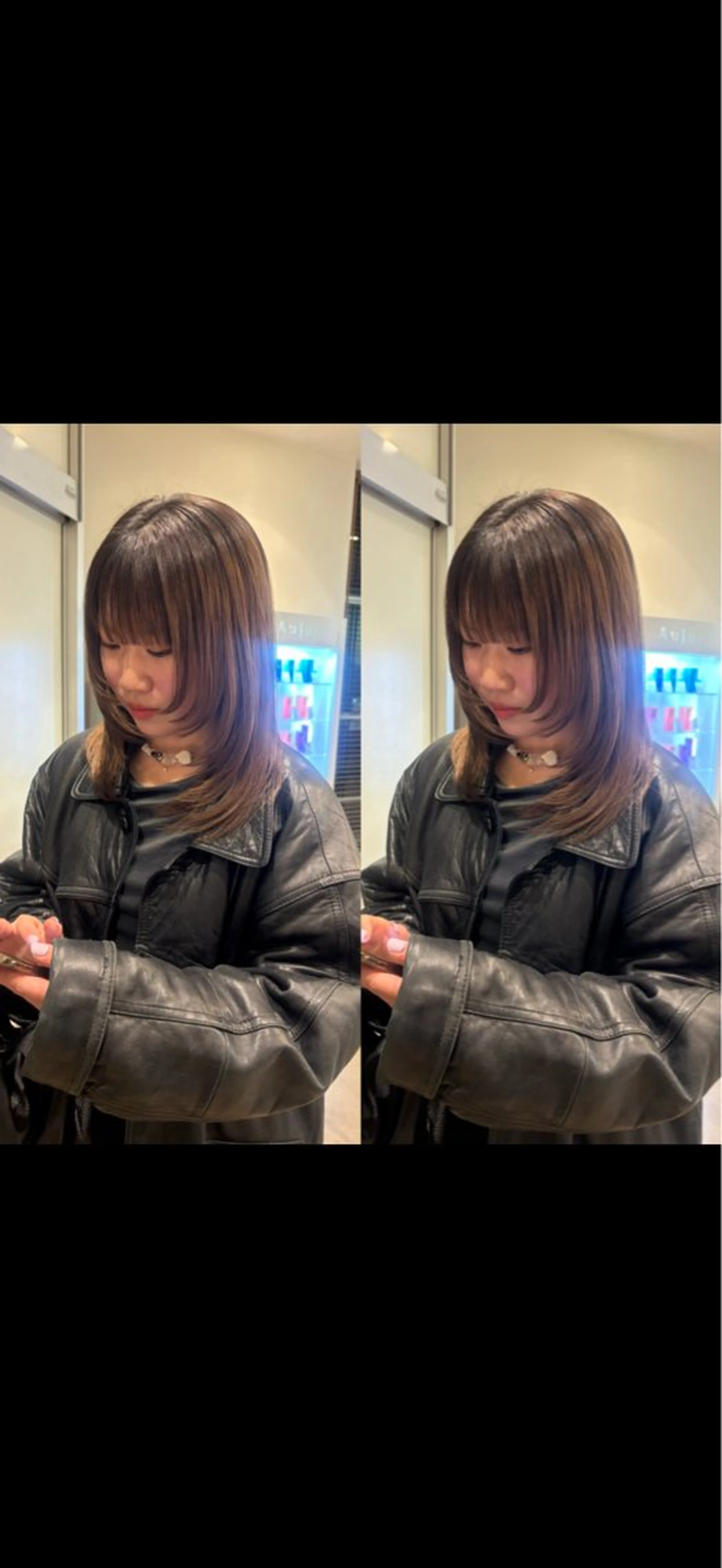 ミディアム レイヤーカット 常藤 留佳のヘアスタイル