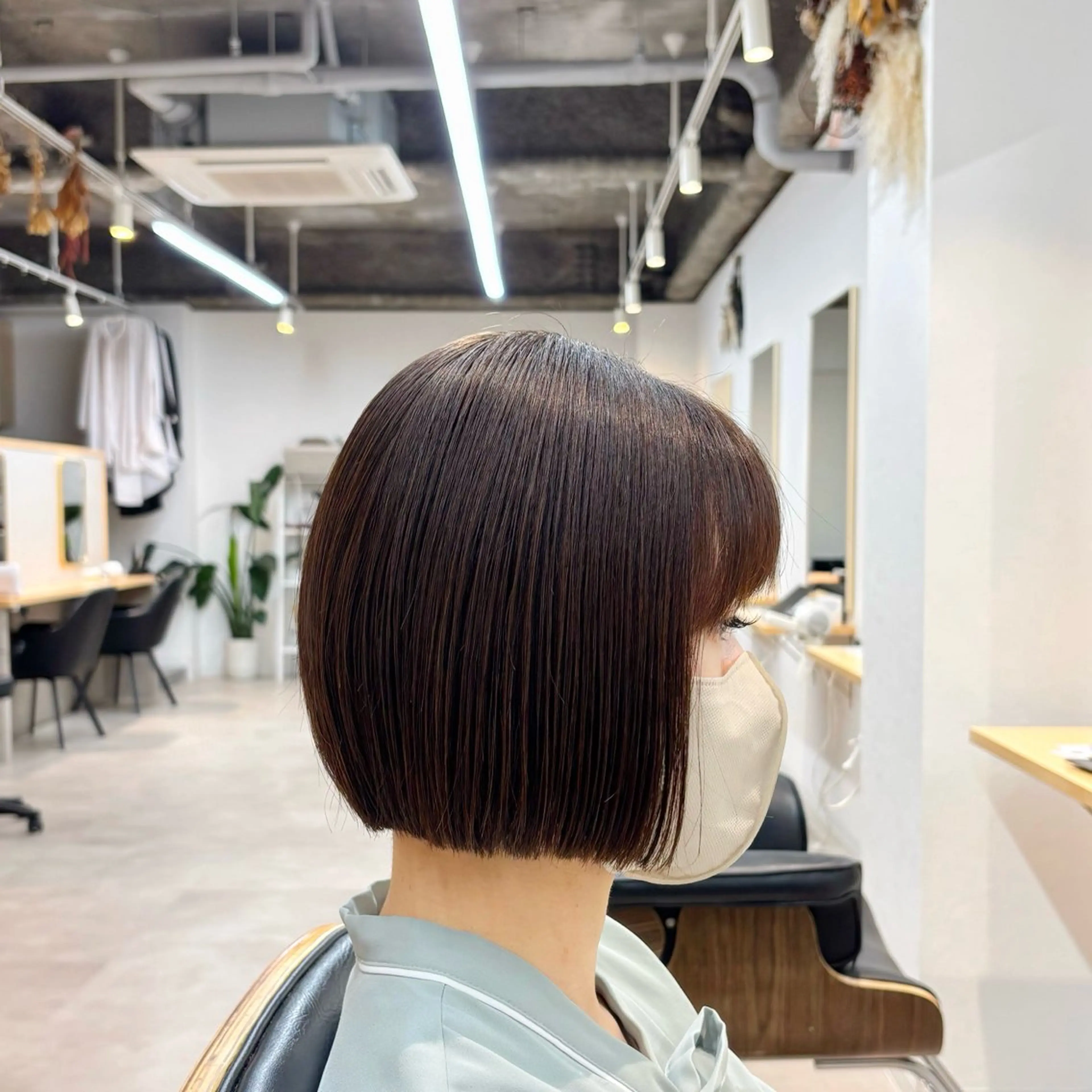 ショート ボブ カット ヘッドスパ ✨透明感カラー/ 縮毛矯正/うみ✨️のヘアスタイル