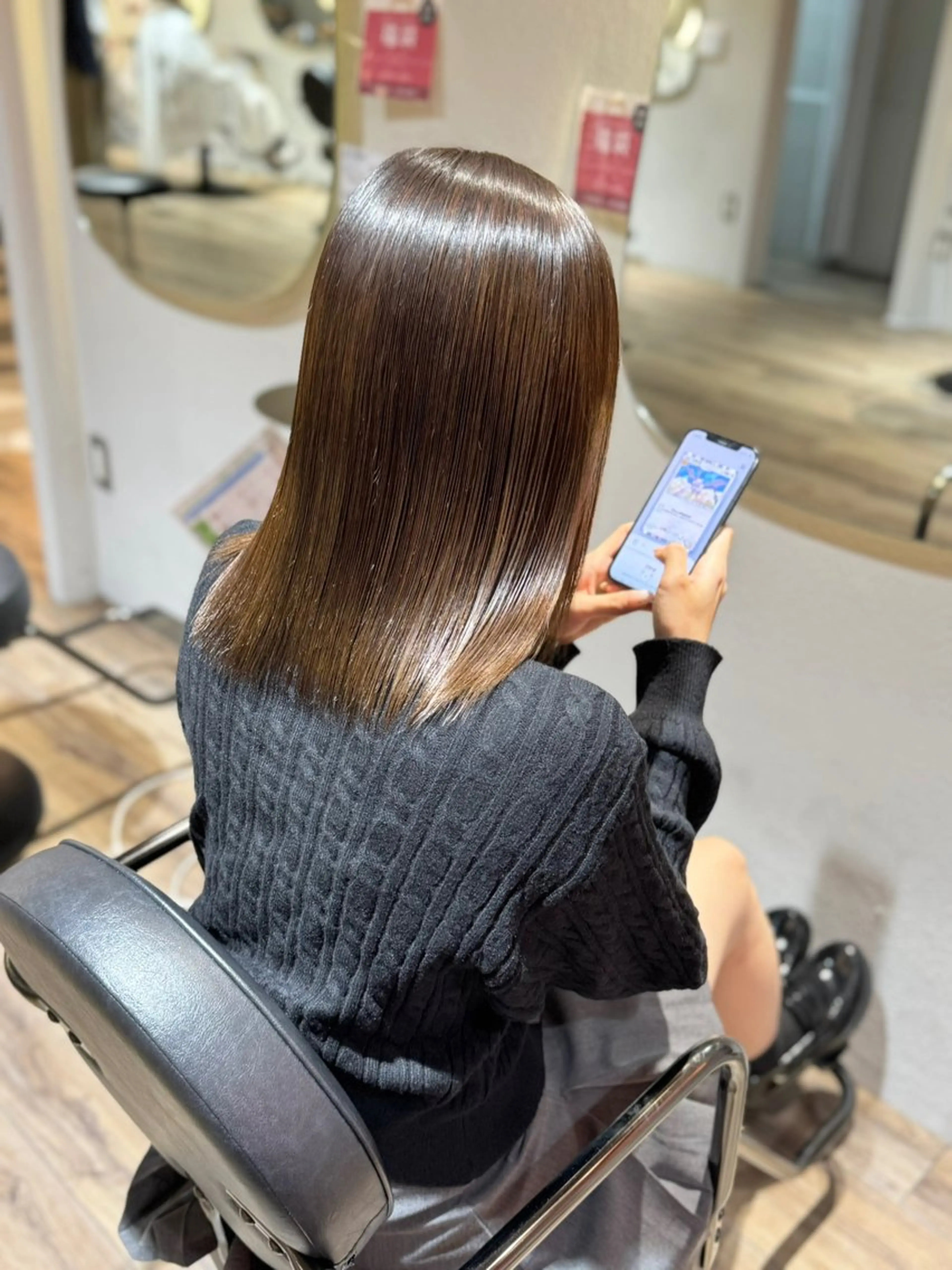 ミディアム 縮毛矯正 【天満1艶髪】潤艶/ 髪質改善🌹釣本竜哉のヘアスタイル