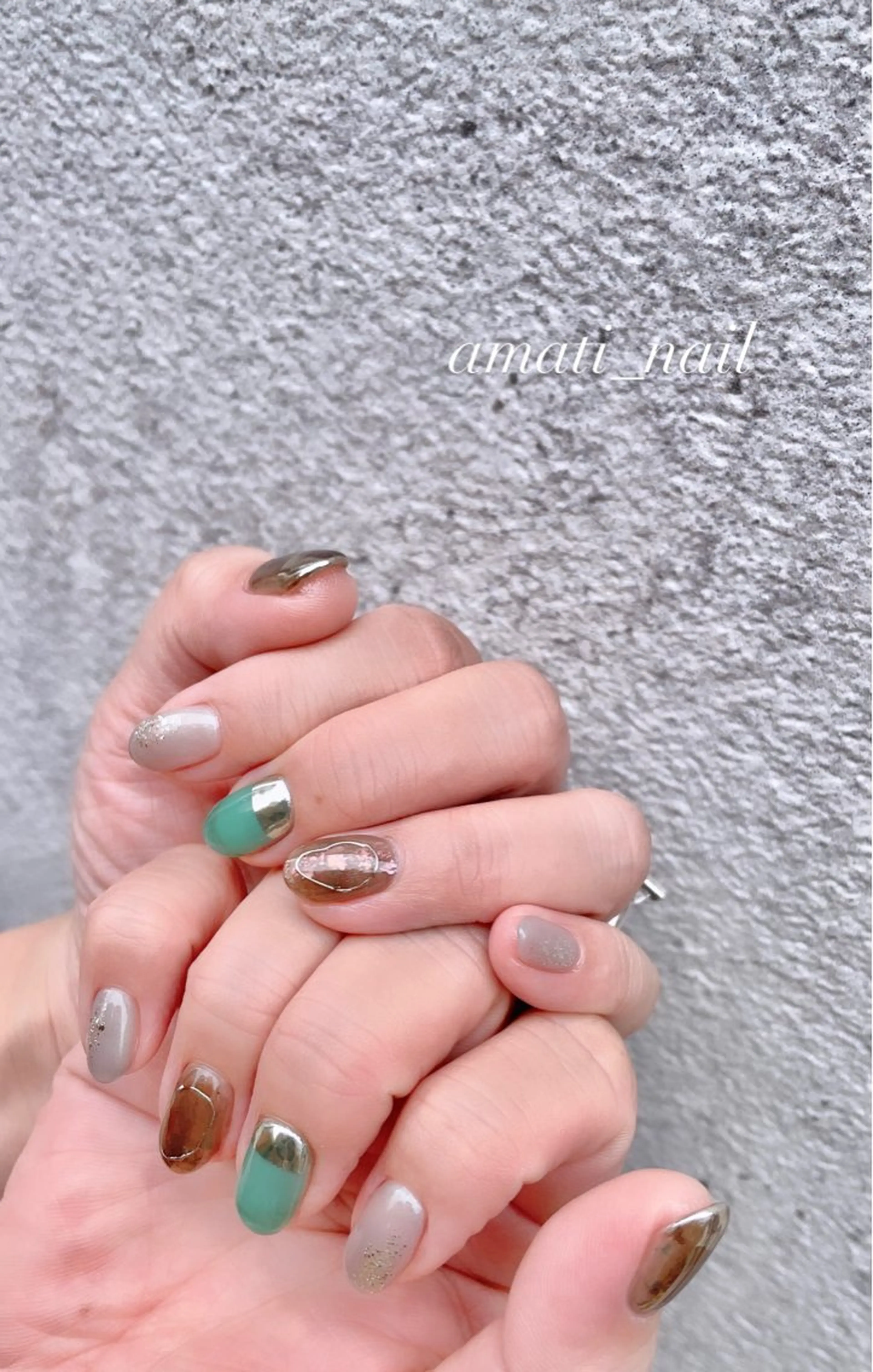ネイル フットネイル ジェルネイル マグネットネイル ミラーネイル ニュアンスネイル ハンドネイル amati_nail TAKAKOのネイルデザイン