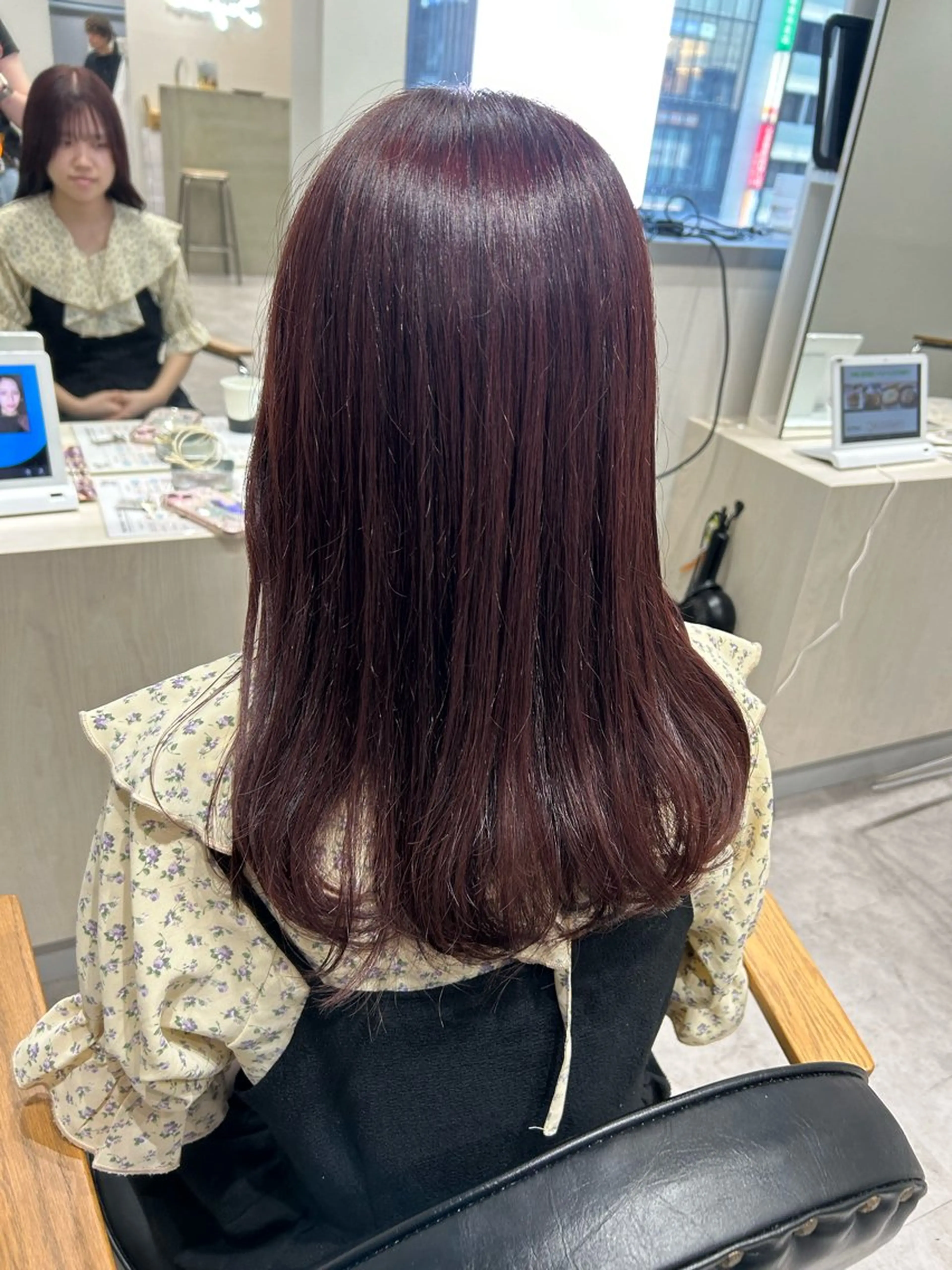ミディアム カラー ヘアアレンジ ブラウンカラー ラベンダーカラー ラベンダーブラウン ピンクカラー ピンクラベンダー ボブ /ニュアンス/ satomi🧸💖のヘアスタイル