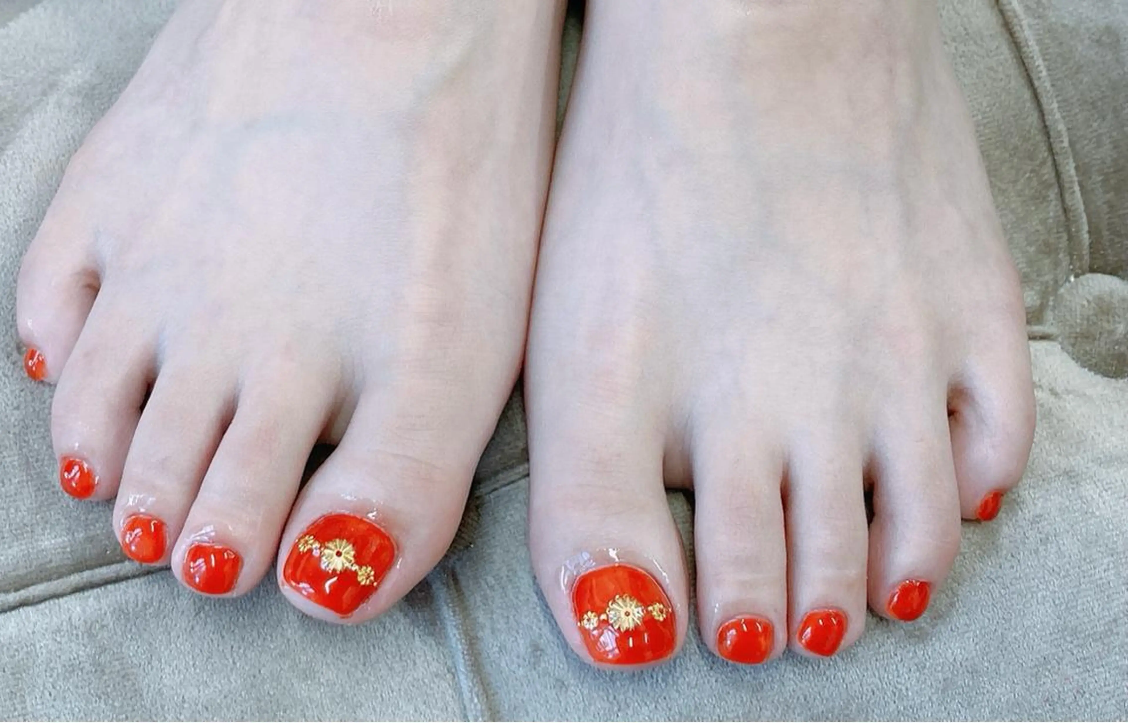 footネイル　simpleの写真