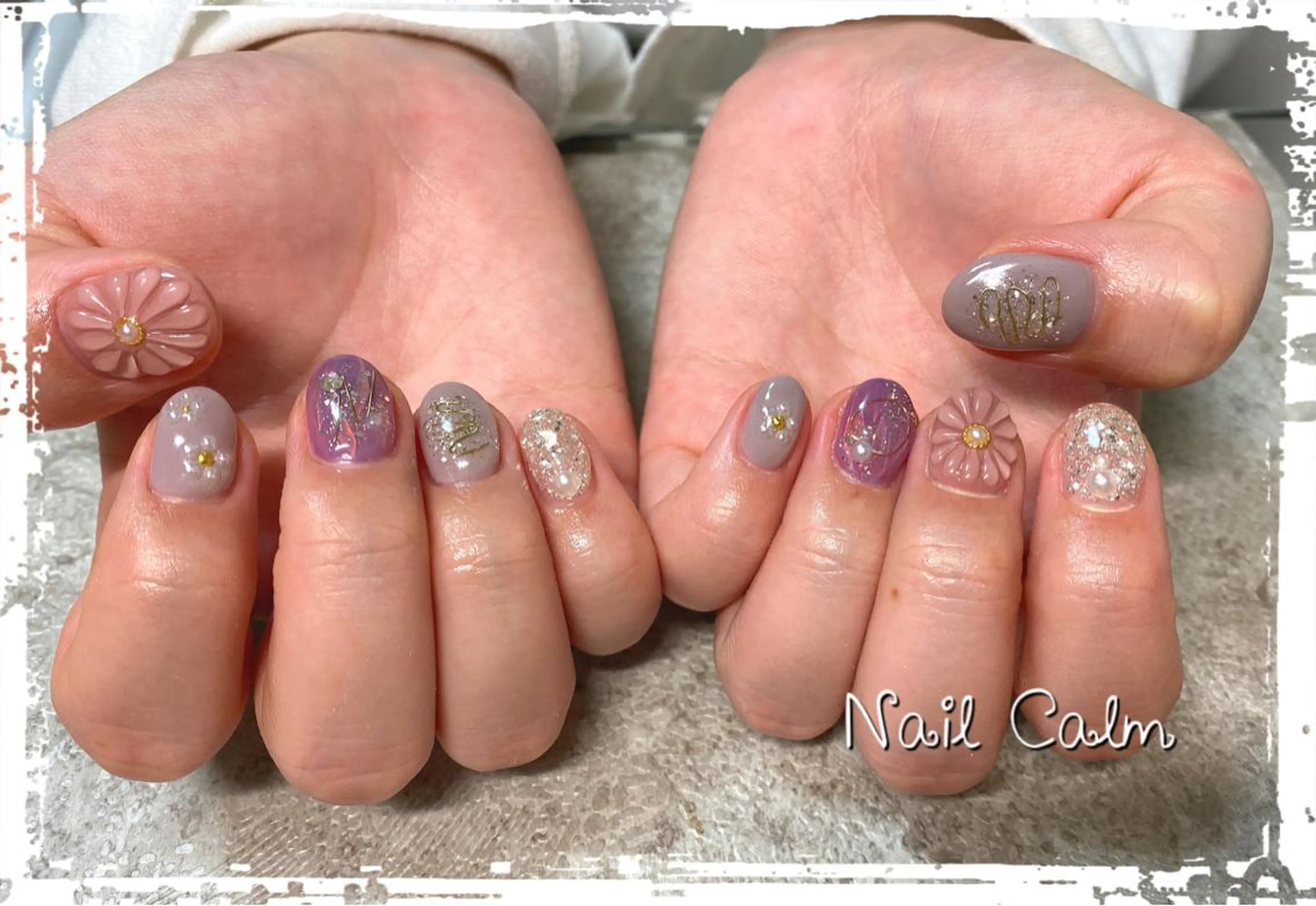 ネイル 持ち込み ハンドネイル Nail Calm所属・プライベートサロン Calmのネイルデザイン