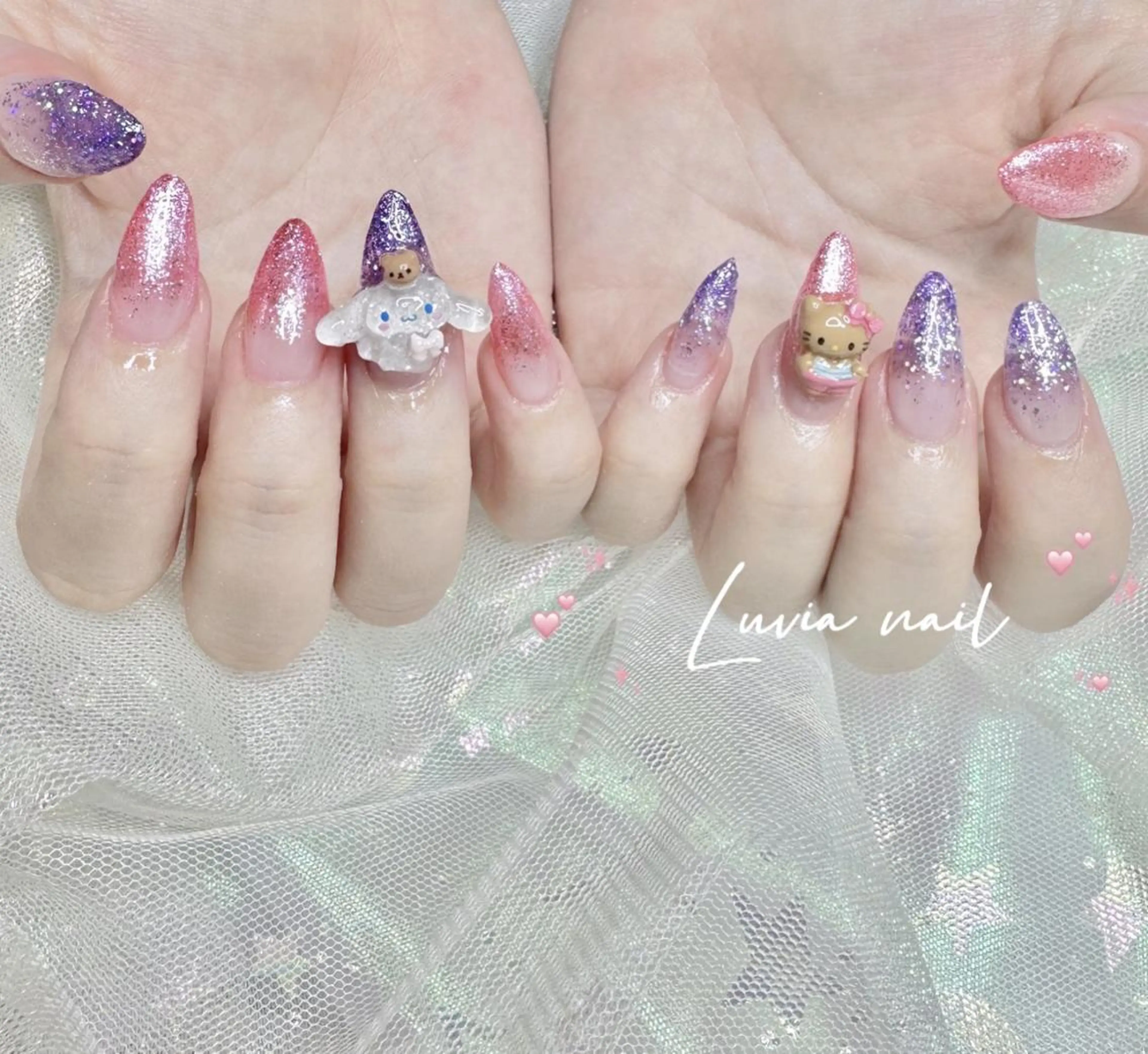 【フィルインオフ付き】ラメグラデーション✨(2色までOK💖)の写真