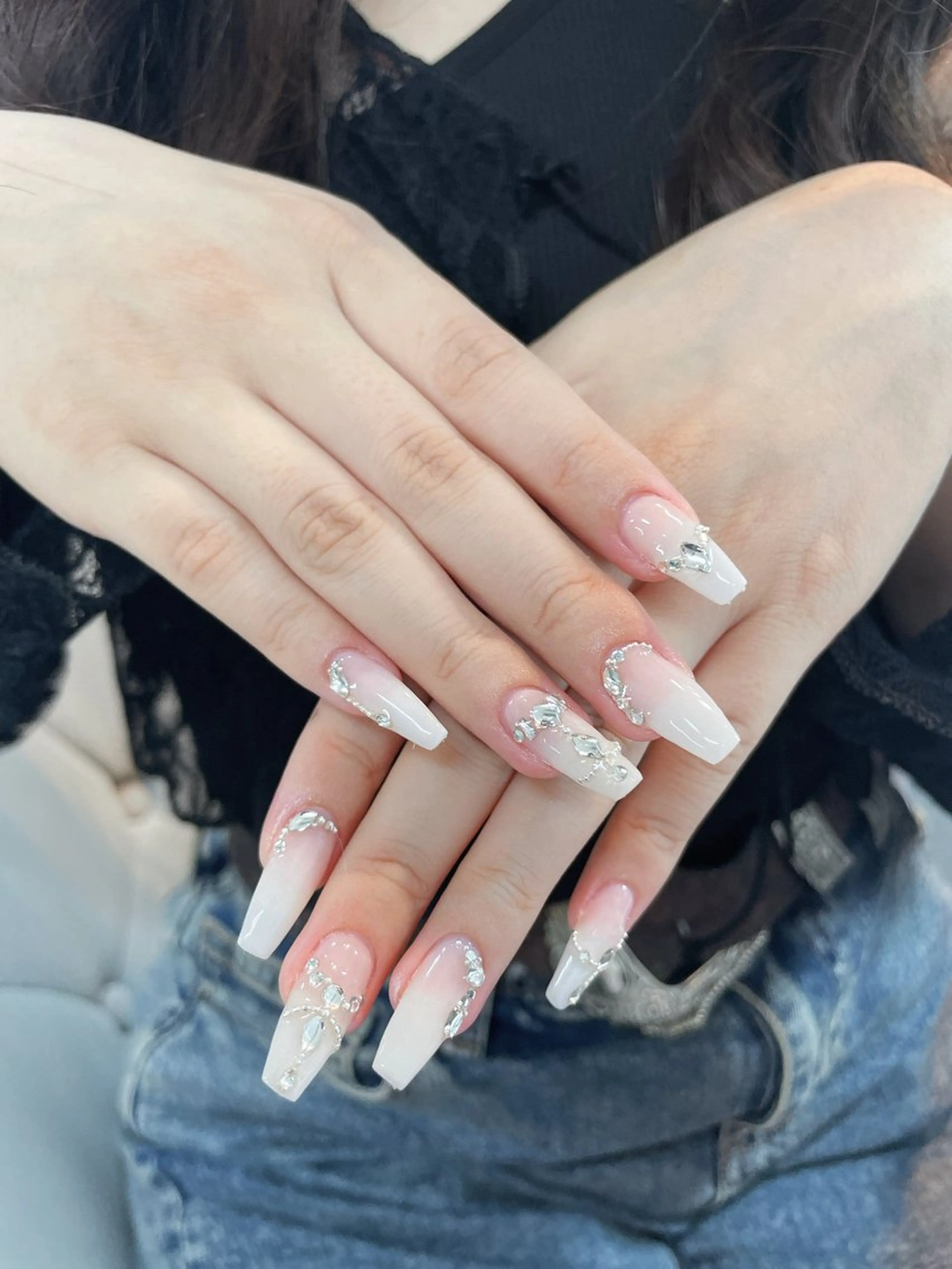 ネイル アートネイル フレンチネイル ジェルネイル 韓国ネイル ミラーネイル Rin Nail 新大久保店のネイルデザイン