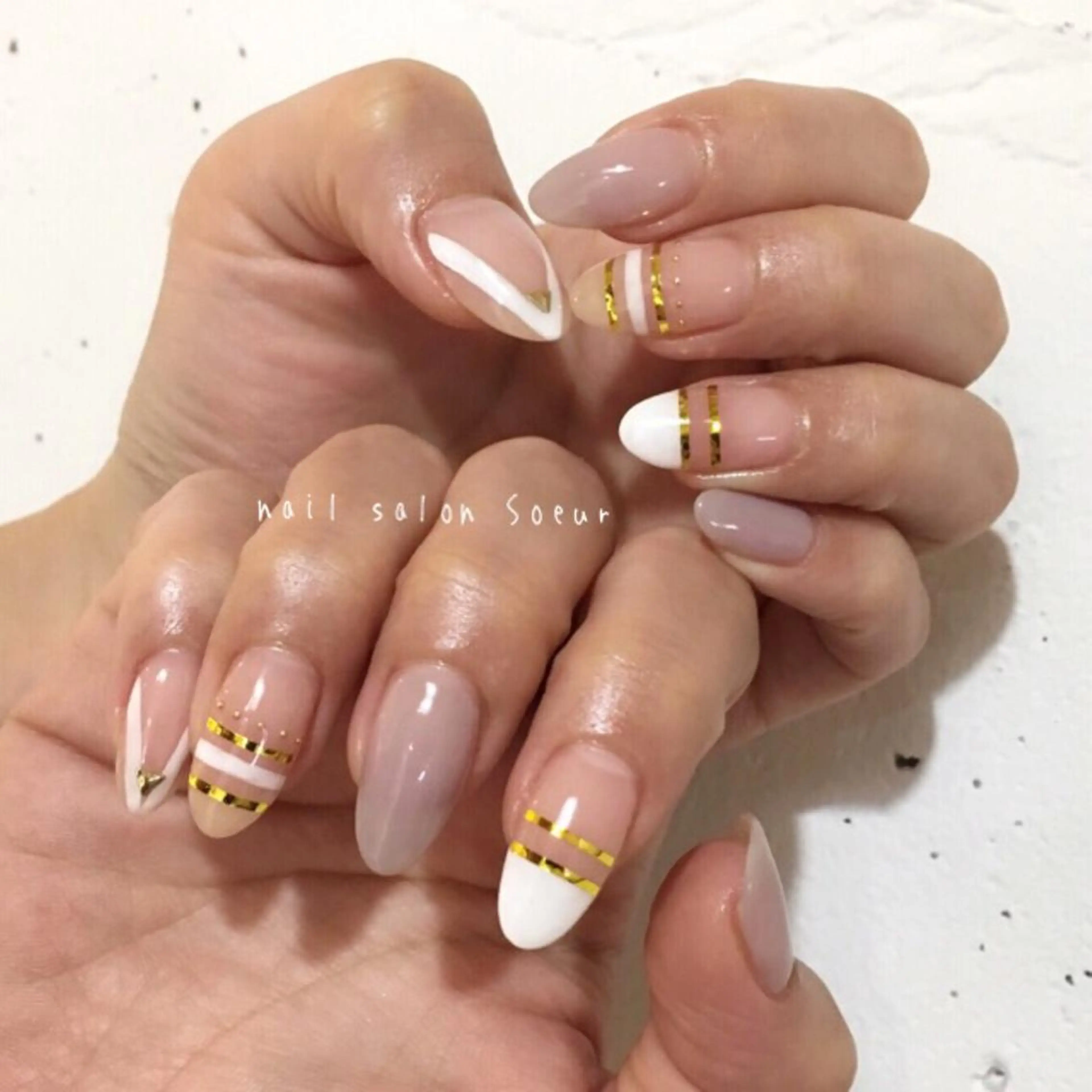 ネイル アートネイル ジェルネイル 持ち込み ハンドネイル nail salon Soeurのネイルデザイン