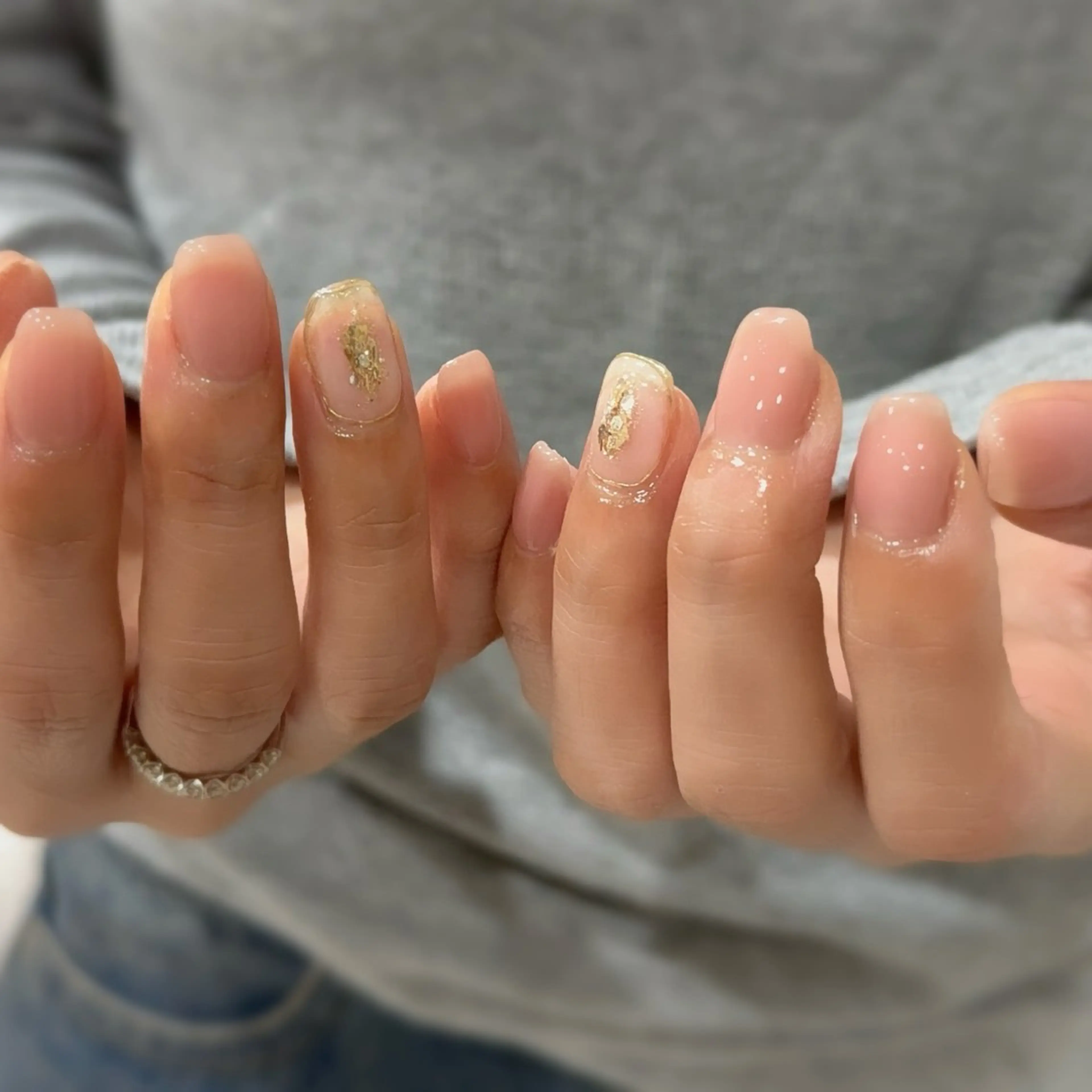 ネイル ニュアンスネイル オフィスネイル ワンカラーネイル ショートネイル シンプルネイル ハンドネイル Reilly nail.所属・Reillynail みさきのネイルデザイン