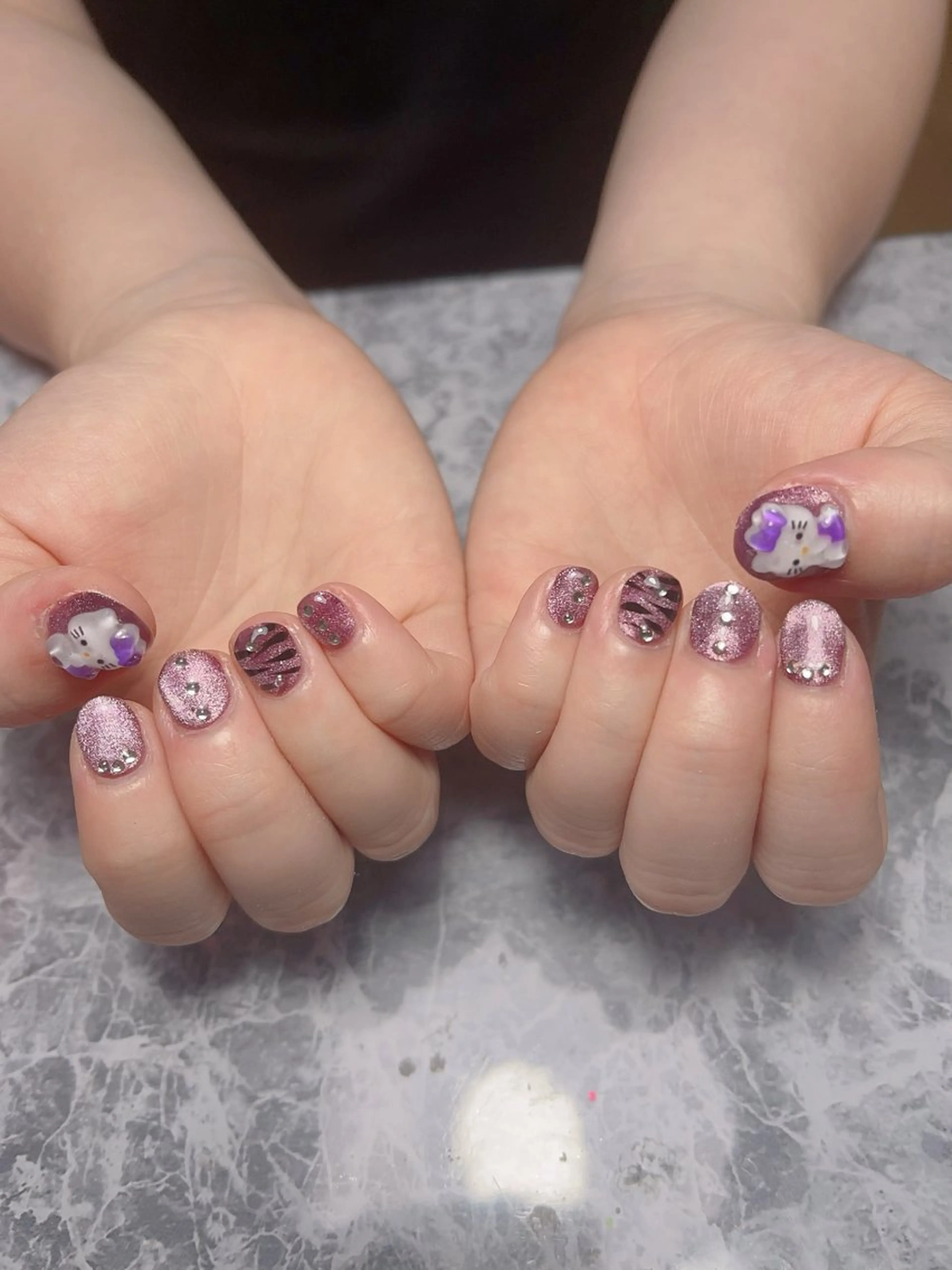 ネイル アートネイル フレンチネイル ジェルネイル グラデーション 韓国ネイル ハンドネイル さくら💮💮 【オフ無料】のネイルデザイン