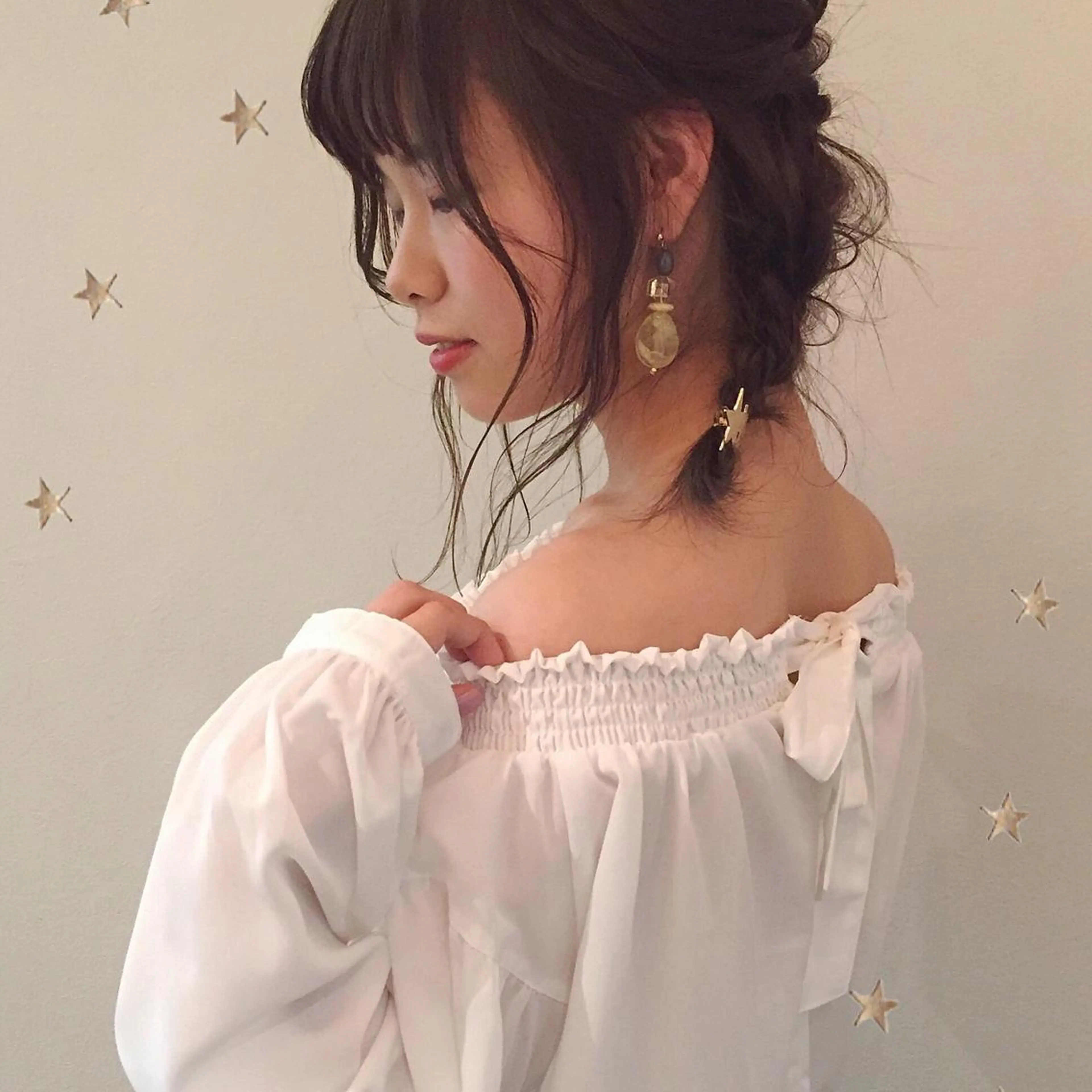 セミロング ヘアアレンジ 市川 千夏のヘアスタイル