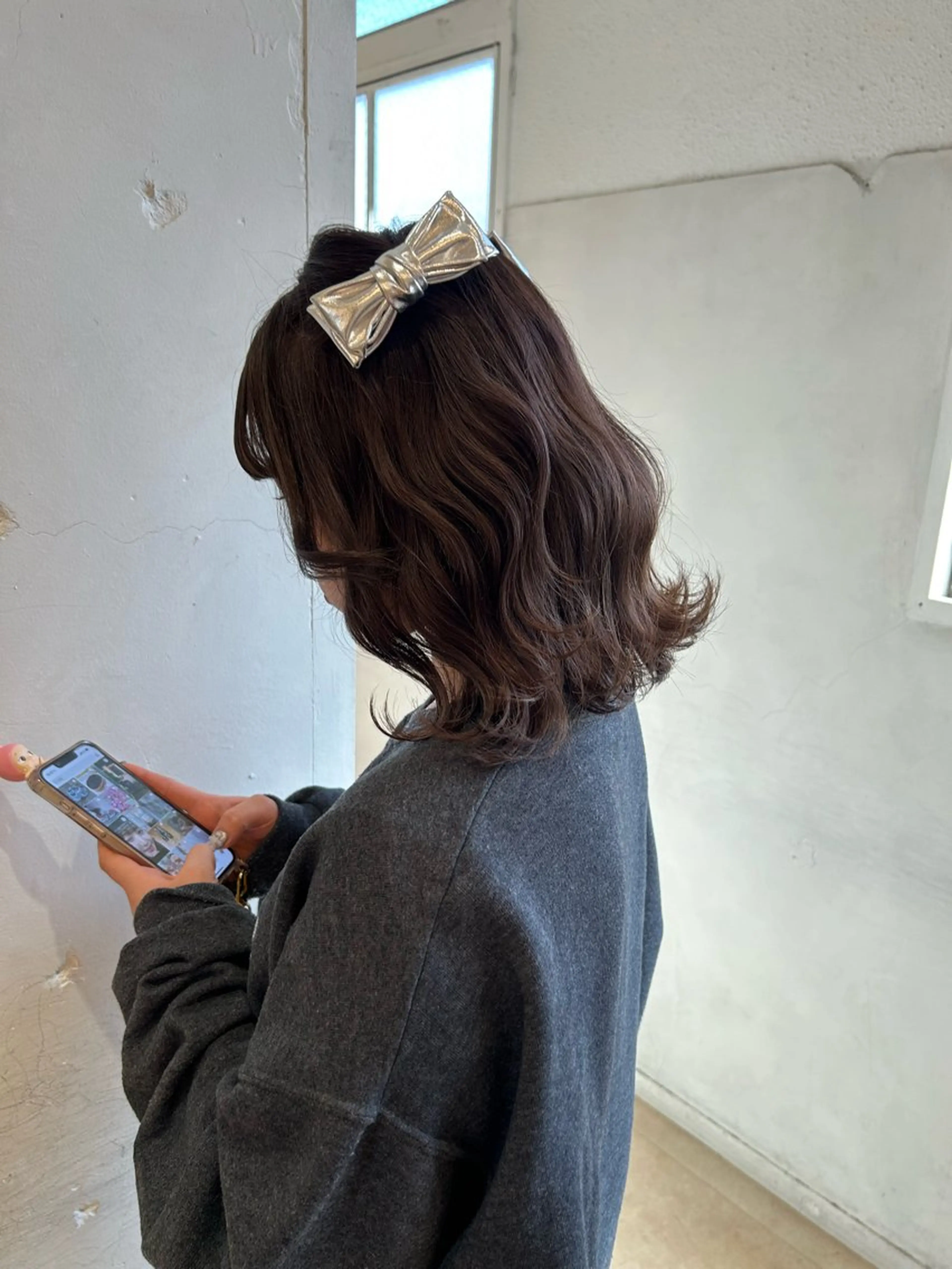 セミロング ヘアカラー ゆうき あすかのヘアスタイル