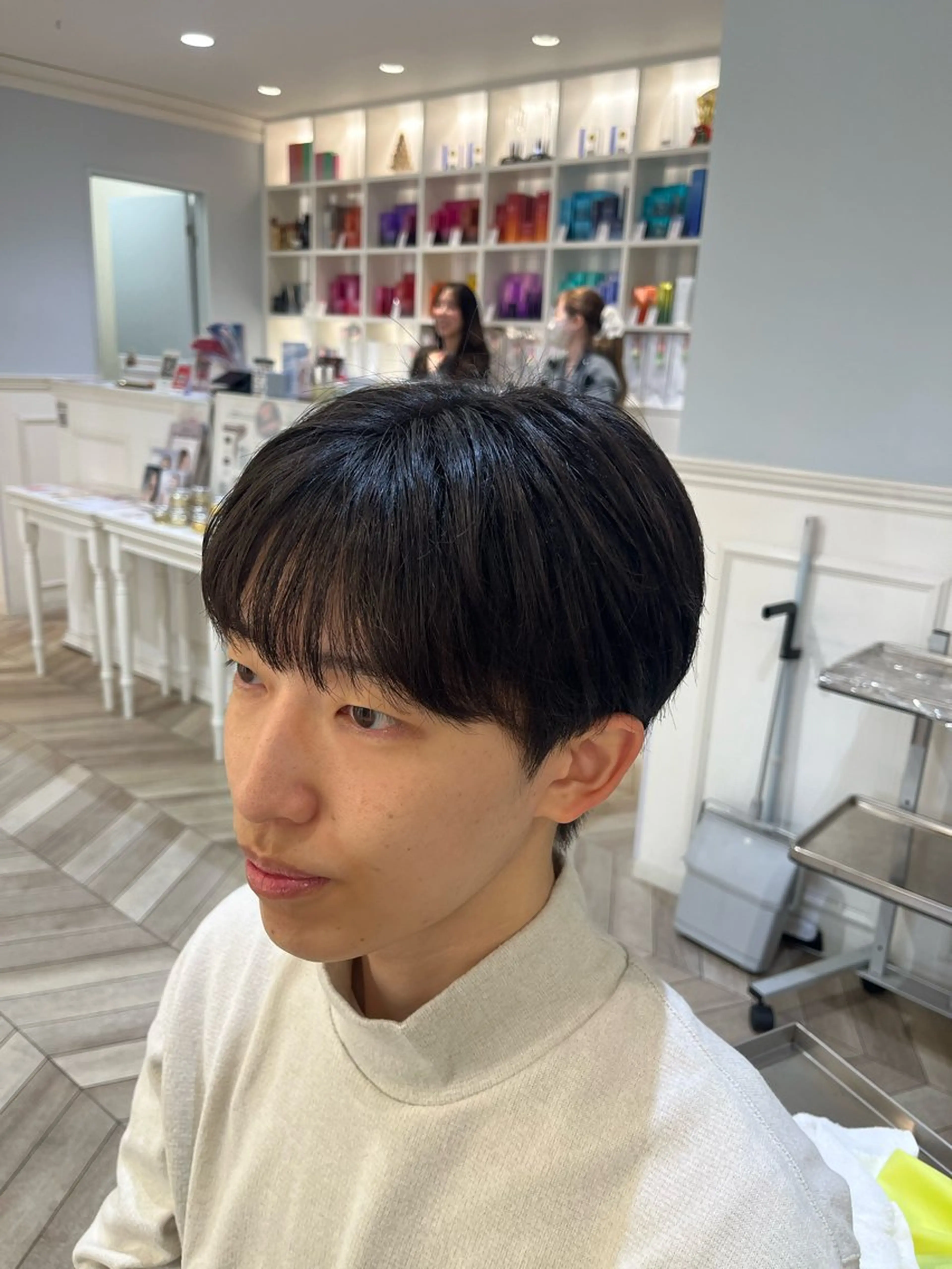 ショート メンズ メンズ韓国風 マッシュ シースルーマッシュ 韓国風ヘア レイヤー/透明感 カラー💙koukiのヘアスタイル