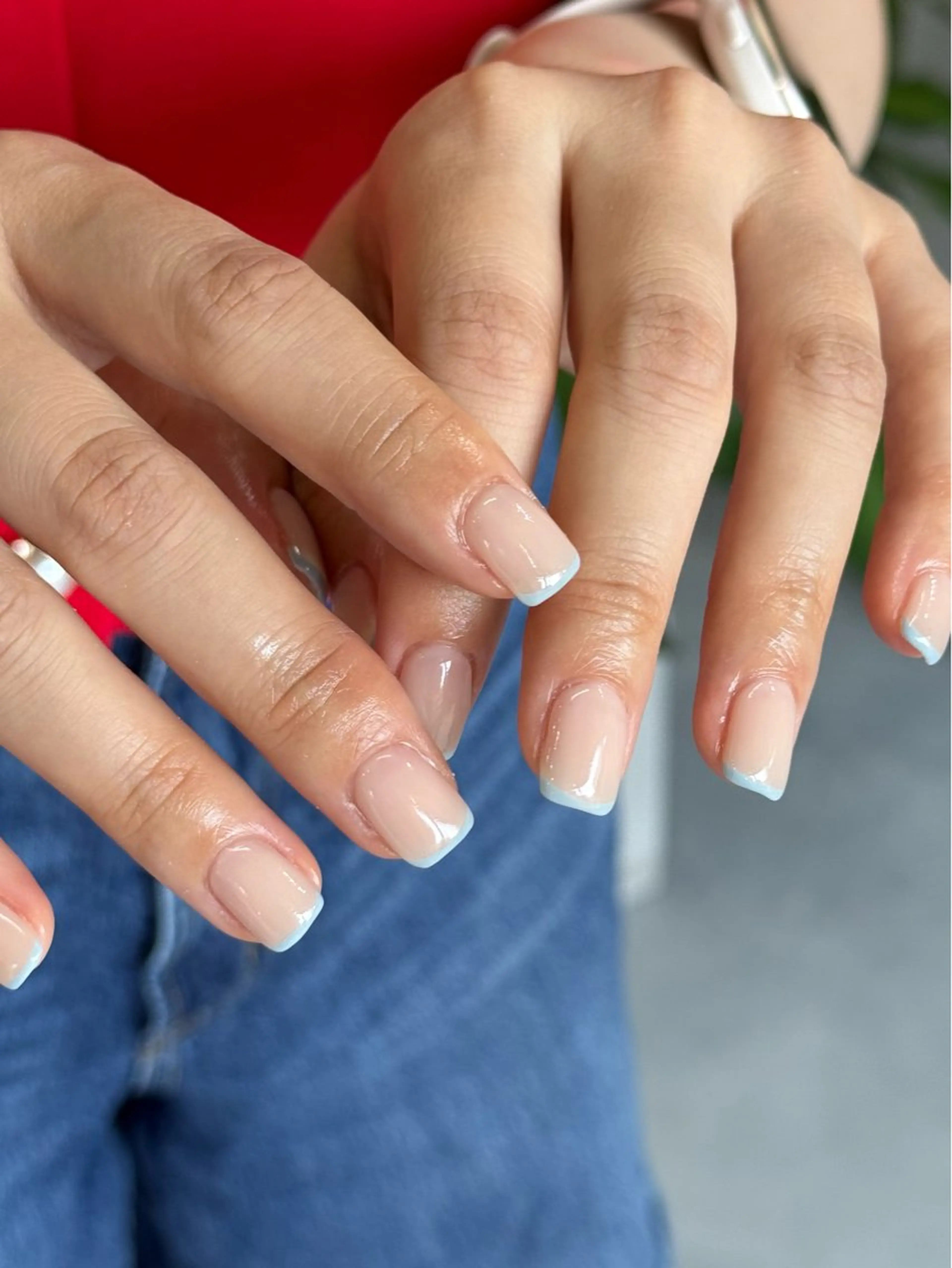 ネイル フレンチネイル ショートネイル ハンドネイル MISATO ネイリスト福岡/薬院のネイルデザイン