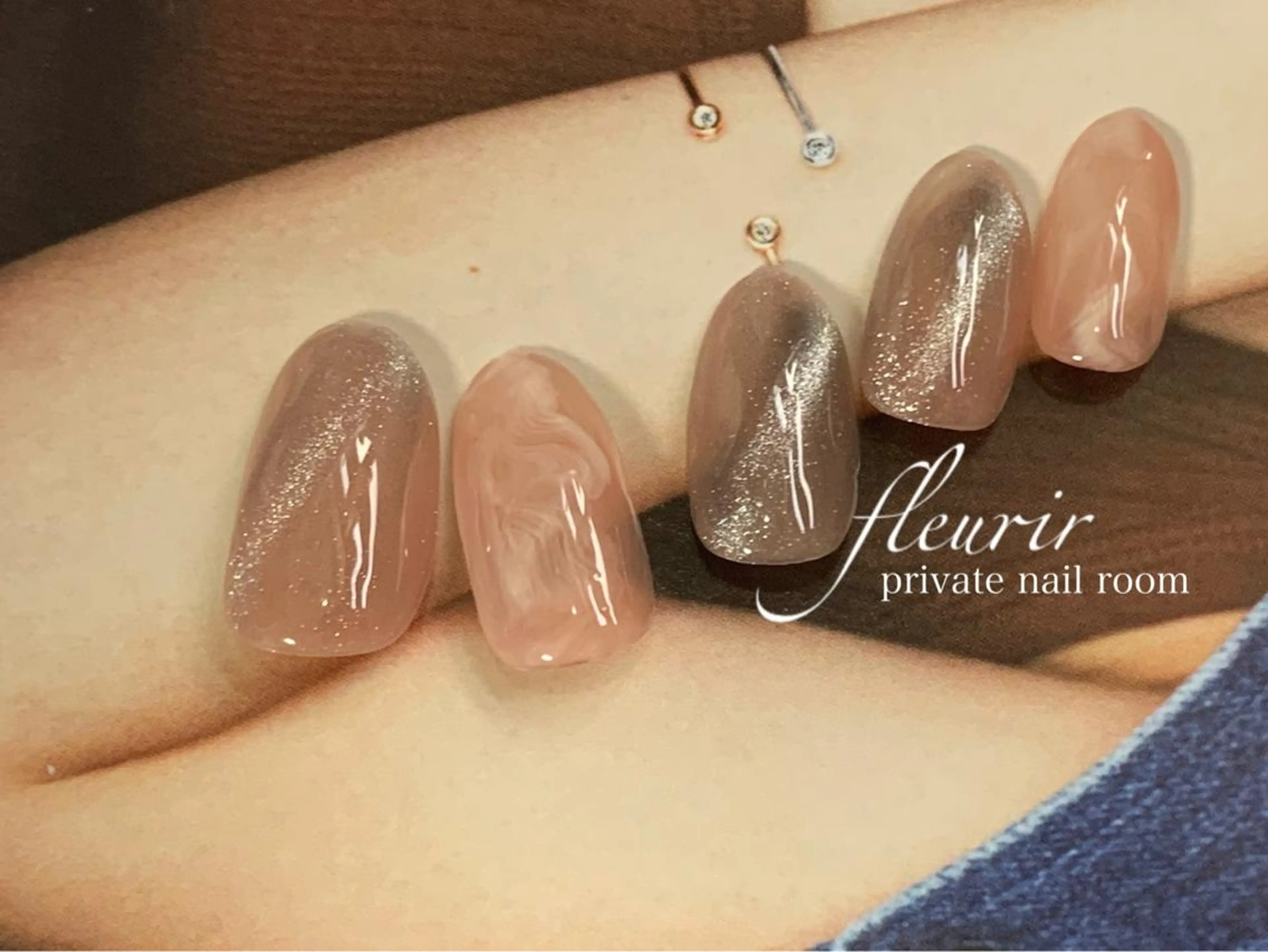 ネイル アートネイル クリアネイル 長さ出し ジェルネイル ハードジェル フルリール 【プライベートサロンのネイルデザイン