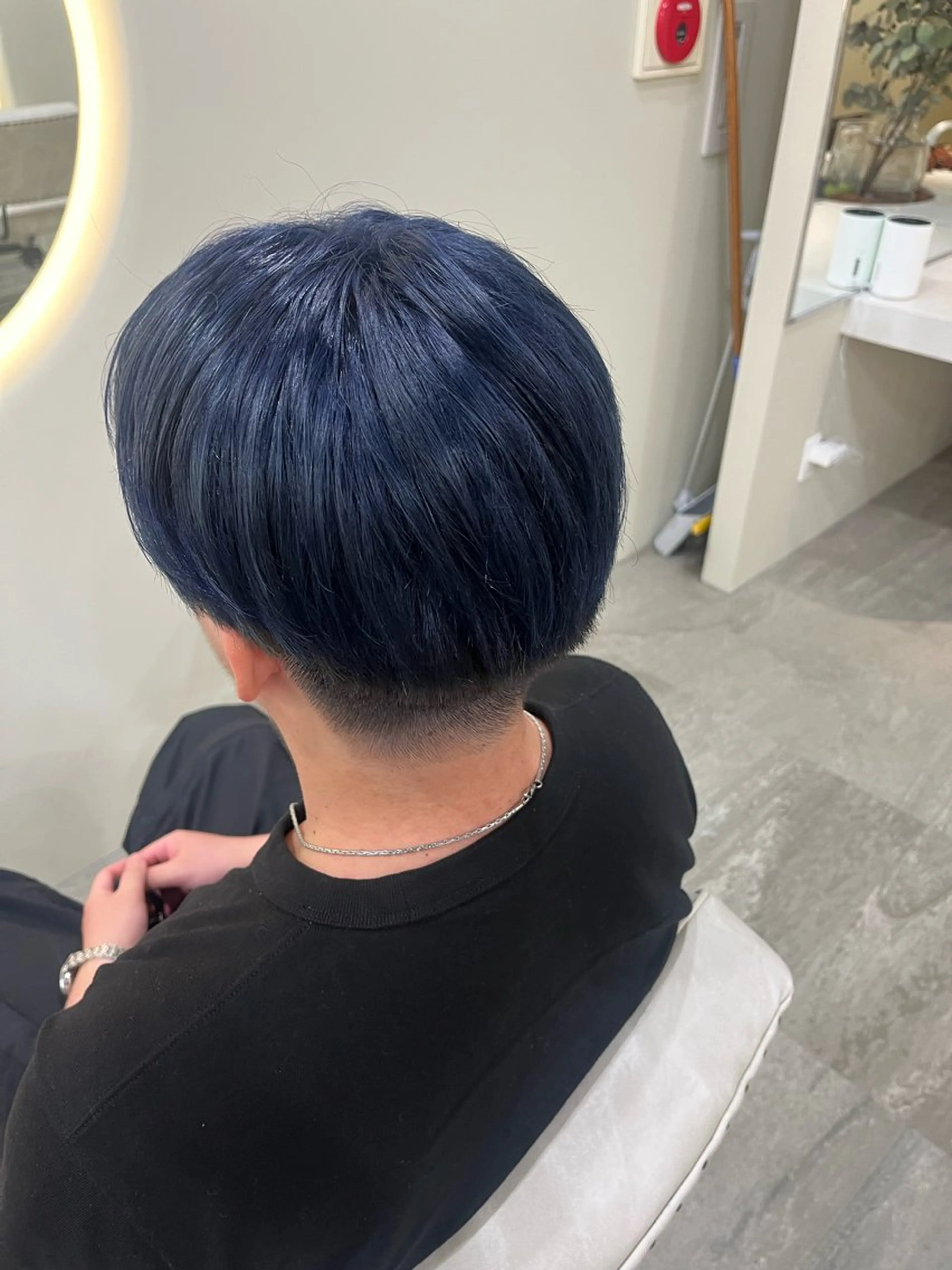 カラー メンズ ネイビーカラー ヘアカラー トリートメント haruhi/艶髪 ☀️透明感カラーのヘアスタイル