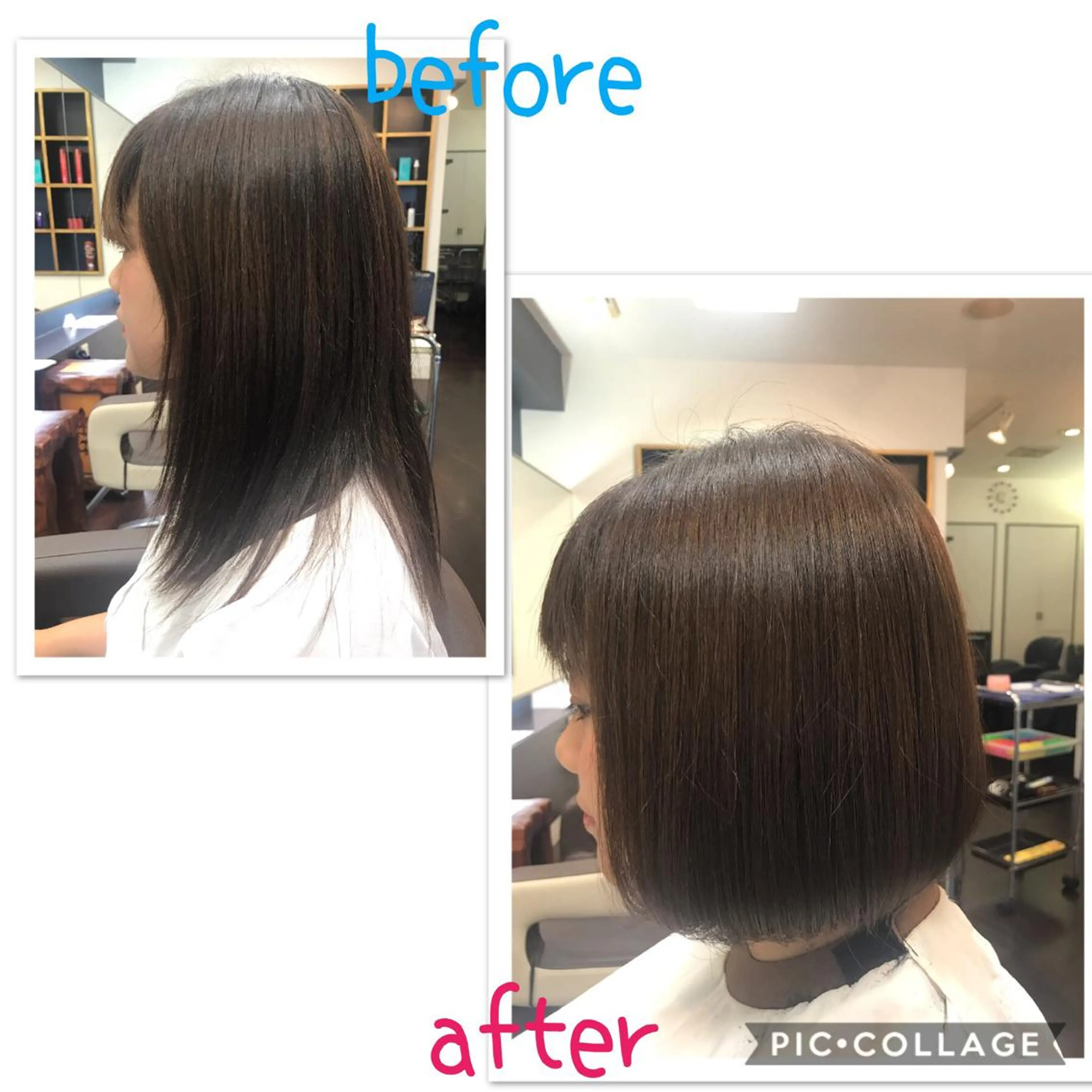 ショート ボブ カット 藤本 麻衣のヘアスタイル