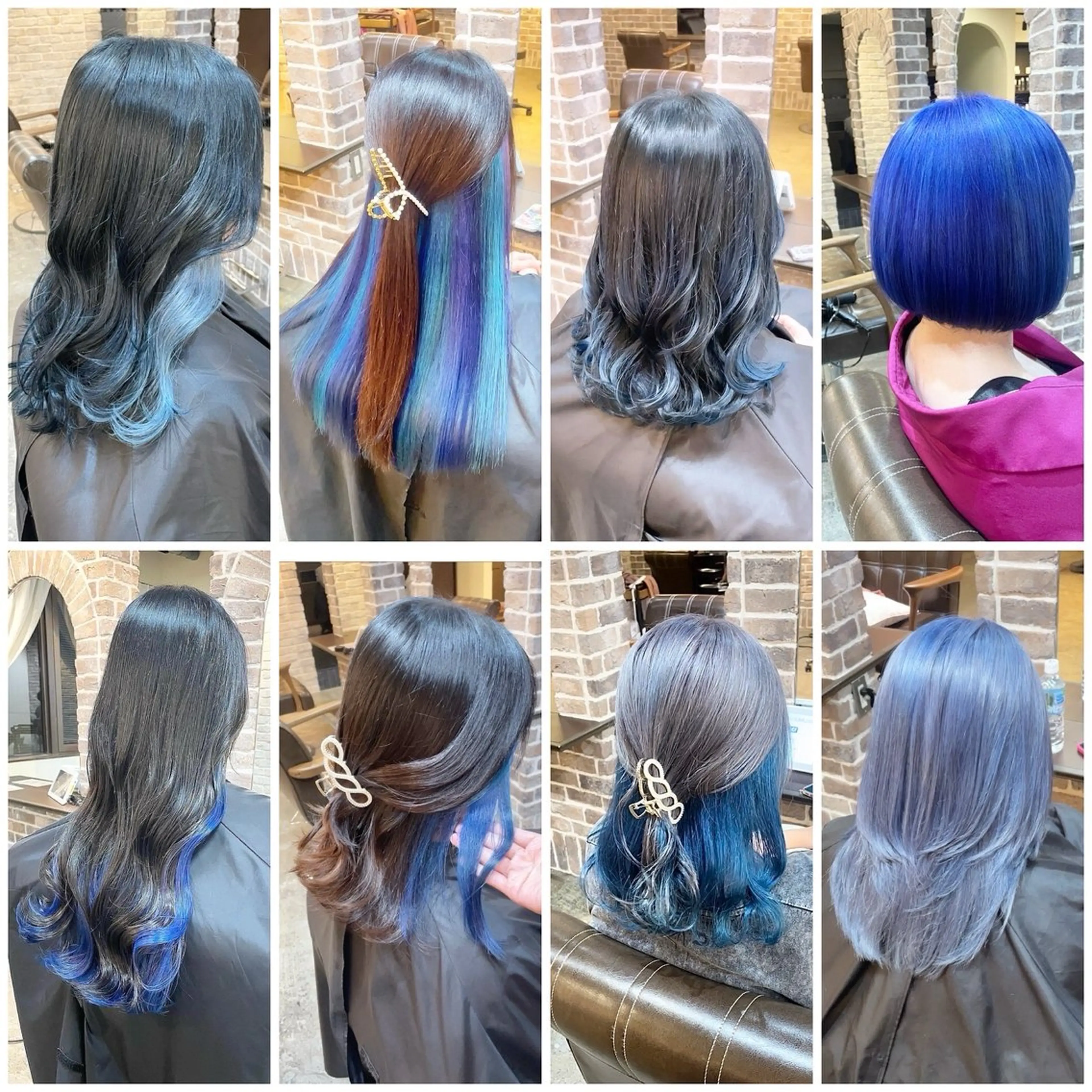 カラー ブリーチ ブルーカラー カット ヘアカラー トリートメント 艶カラー/インナー /グラデ/大西小百合のヘアスタイル