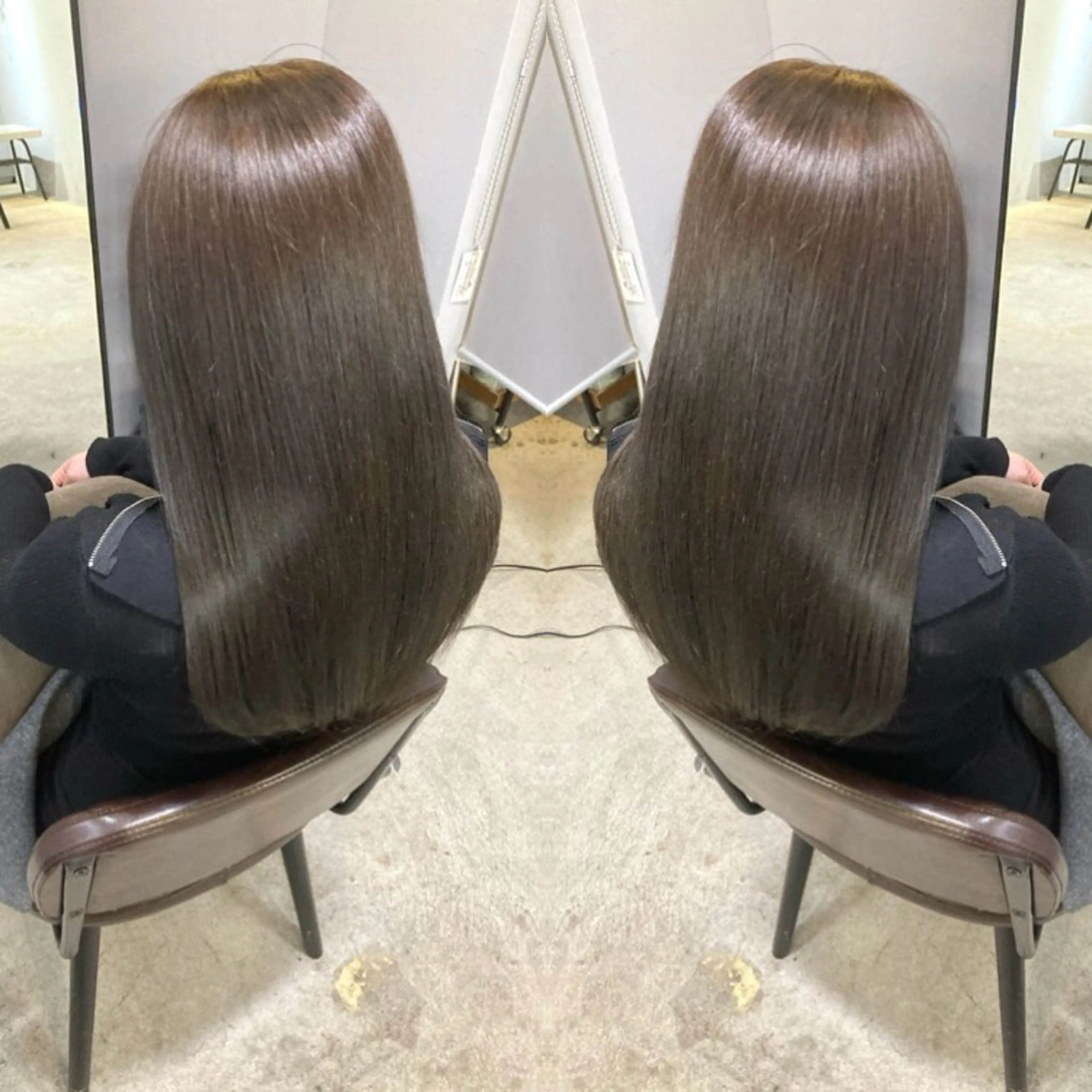 セミロング 伸ばしかけ 髪質改善 縮毛矯正 トリートメント lok[ロク] 高田馬場のヘアスタイル