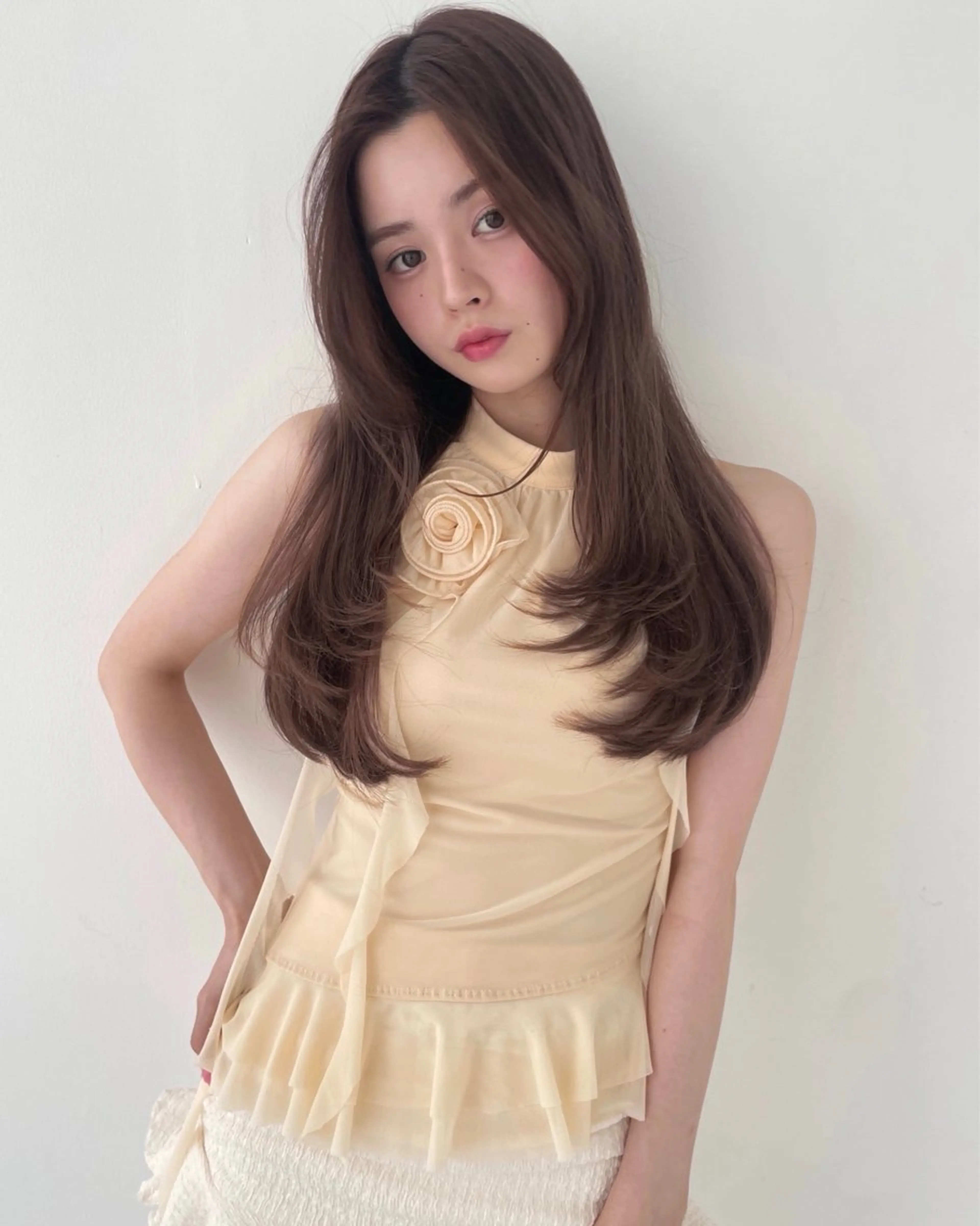 ロング カット ヘアカラー トリートメント haruko🎀⌇ レイヤーカットのヘアスタイル